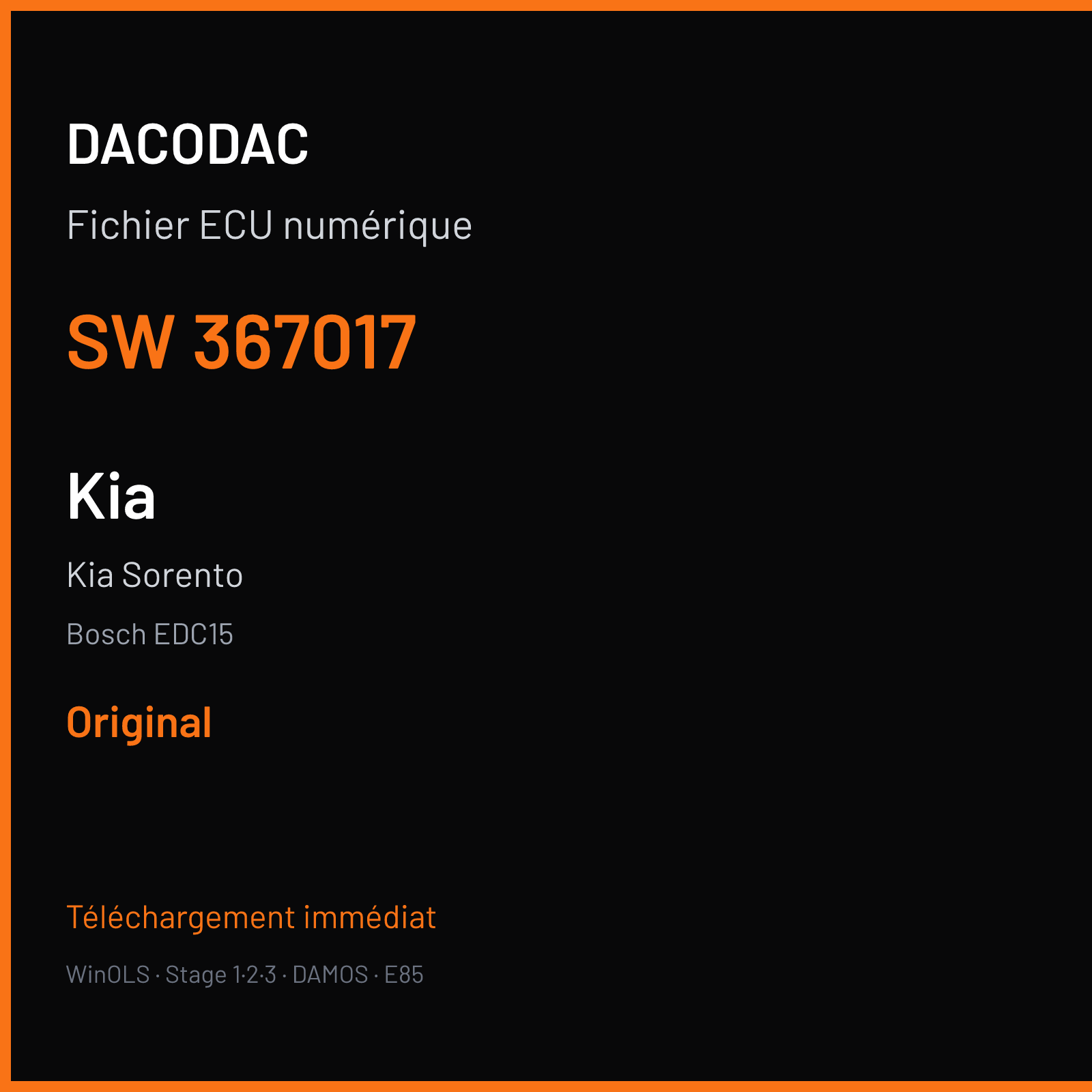 Kia Sorento (2004) — Bosch EDC15 — 367017 — Original