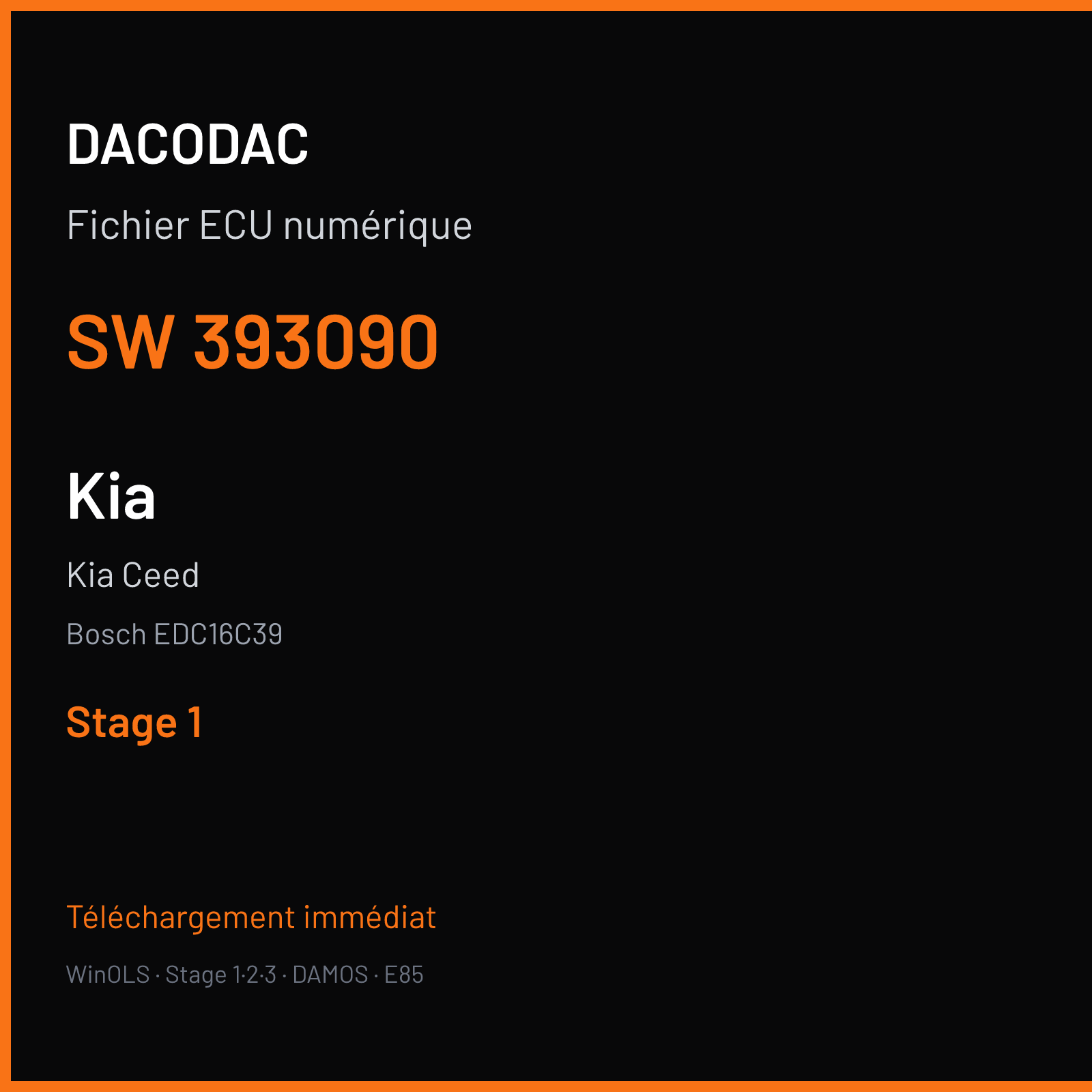 Kia Ceed (2009) — Bosch EDC16C39 — 393090 — Stage 1