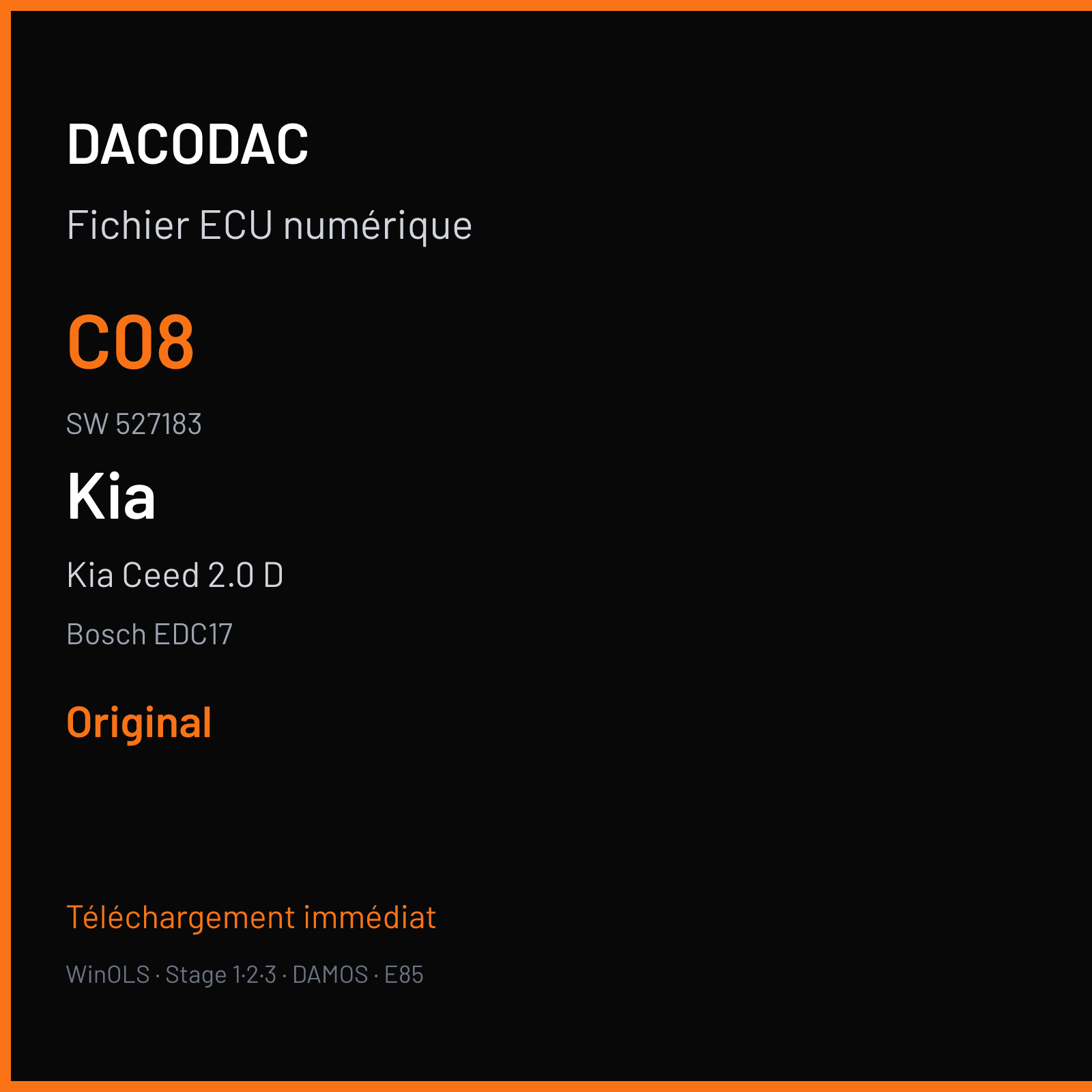 Kia Ceed 2.0 D (2013) — Bosch EDC17 — C08 · 527183 — Original