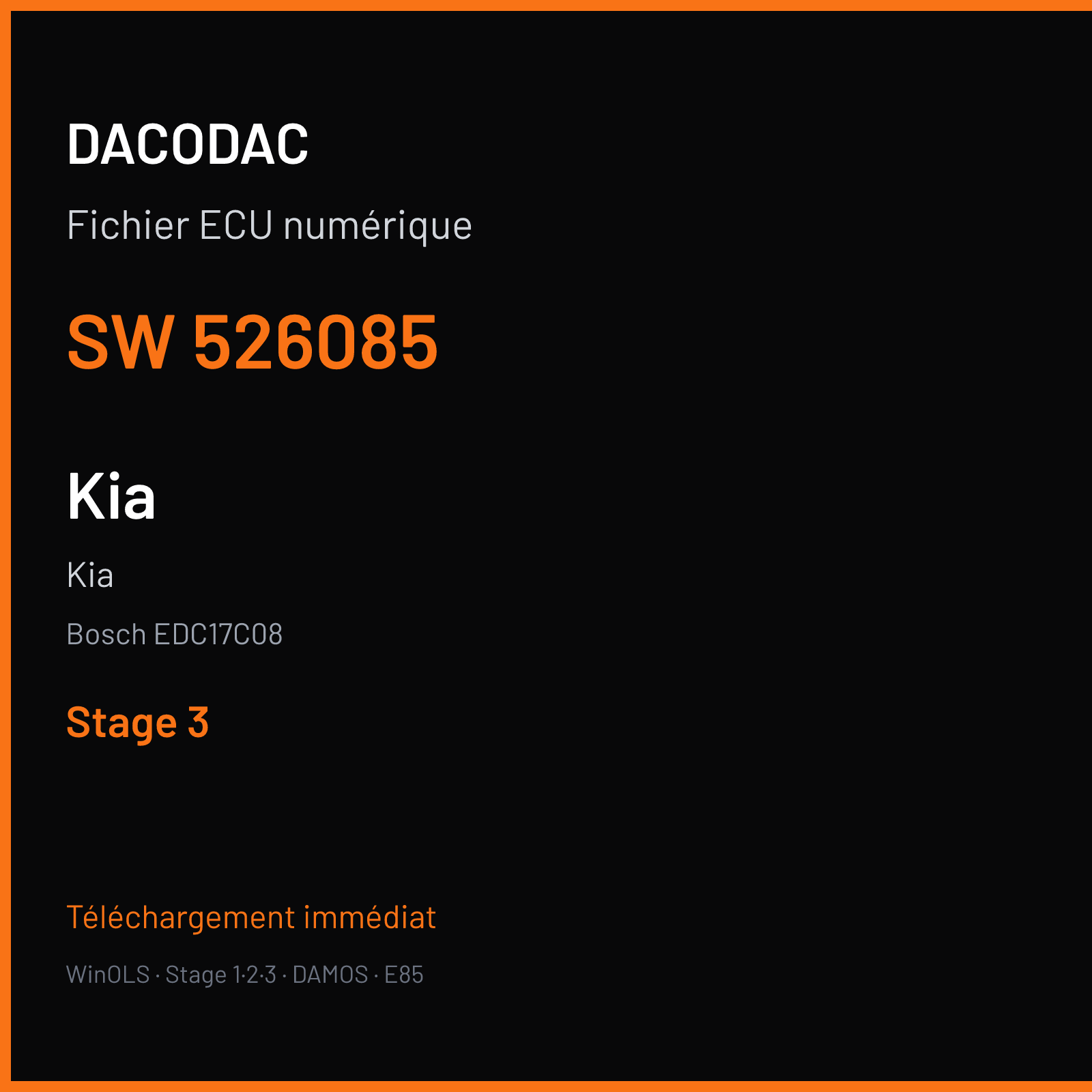 Kia — Bosch EDC17C08 — 526085 — Stage 3