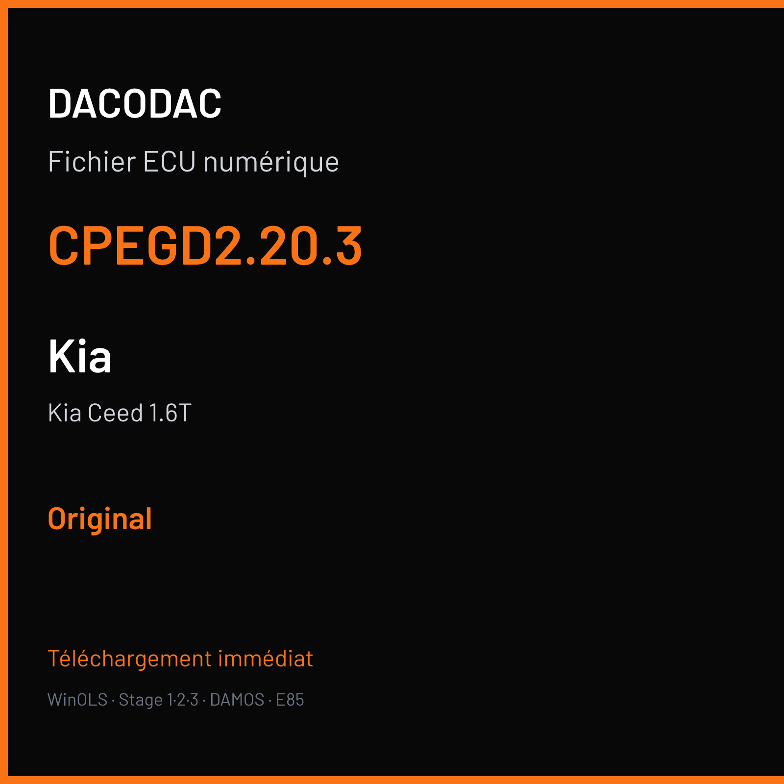 Kia Ceed 1.6T (2020) — CPEGD2.20.3 — Original