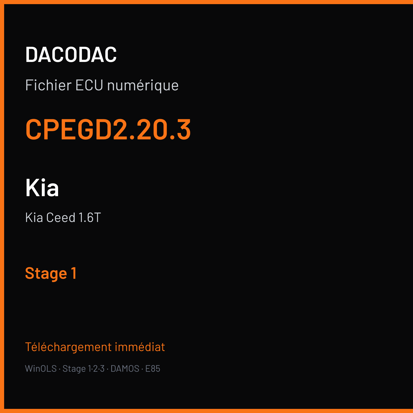 Kia Ceed 1.6T (2019) — CPEGD2.20.3 — Stage 1