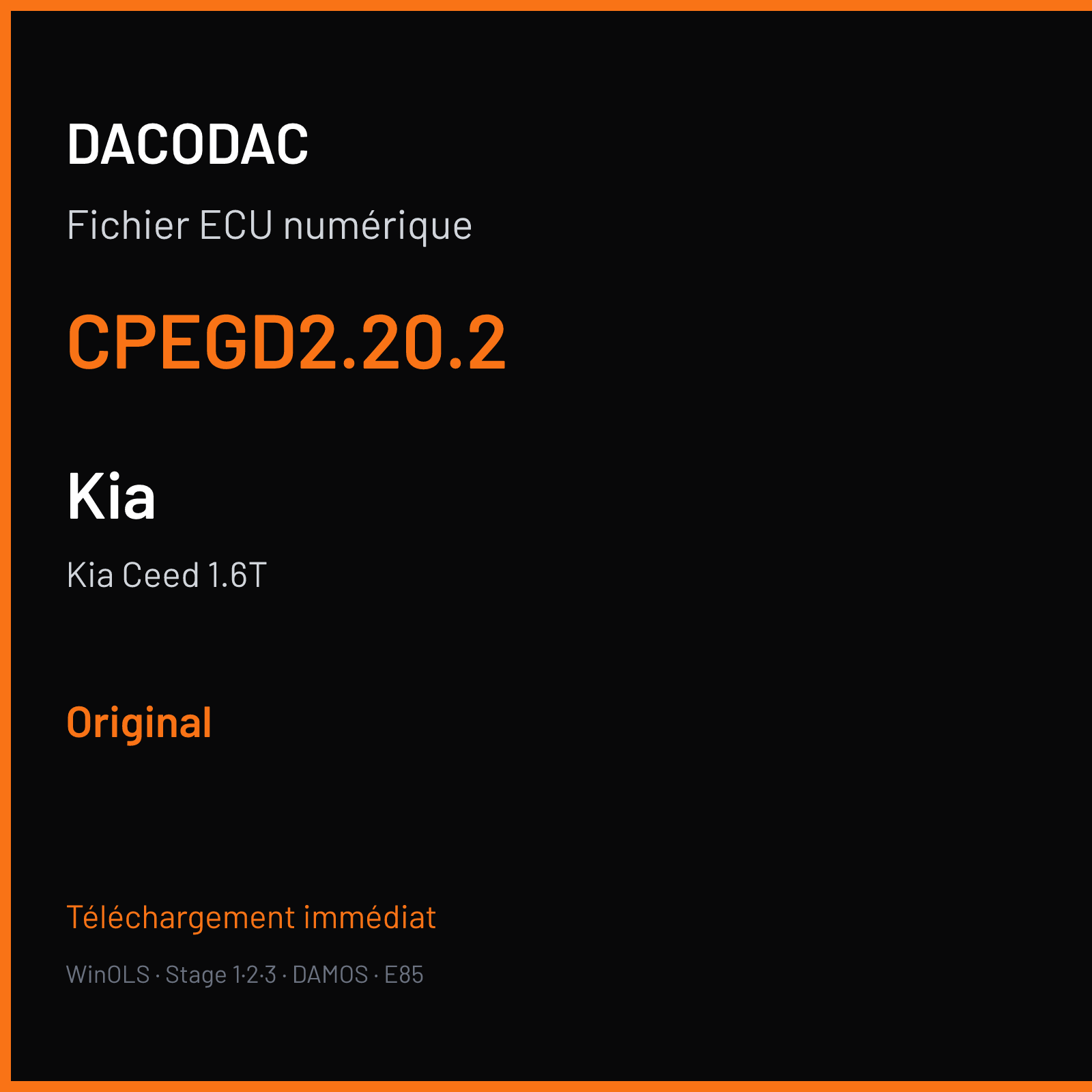 Kia Ceed 1.6T (2016) — CPEGD2.20.2 — Original