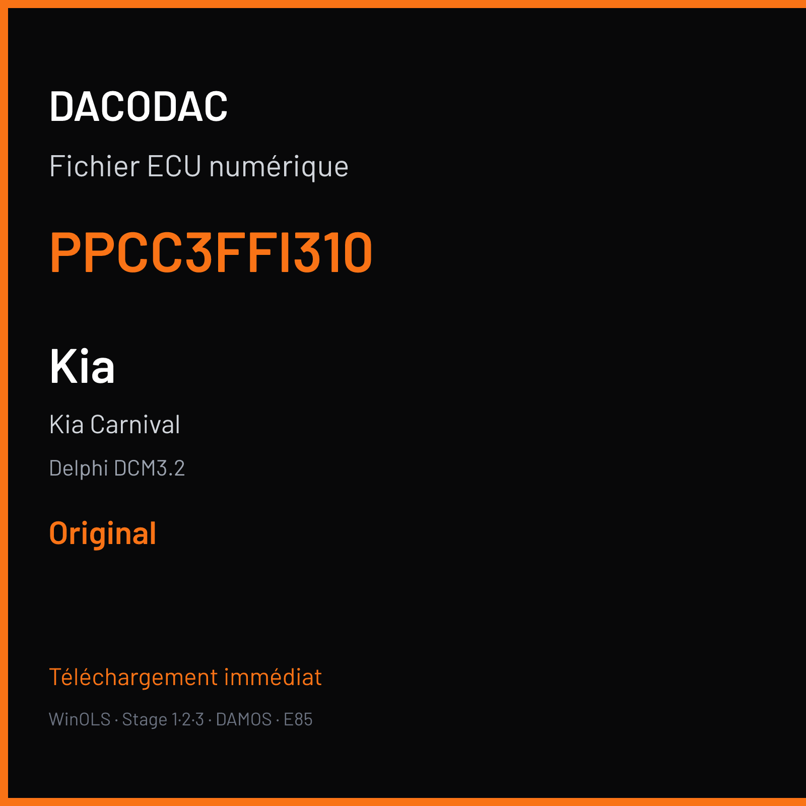 Kia Carnival (2007) — Delphi DCM3.2 — PPCC3FFI310 — Original