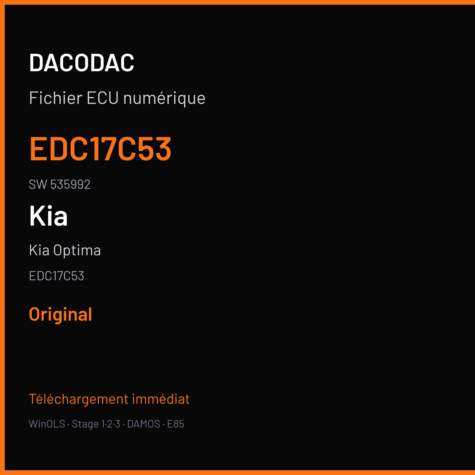 Kia Optima (2014) — EDC17C53 — EDC17C53 · 535992 — Original