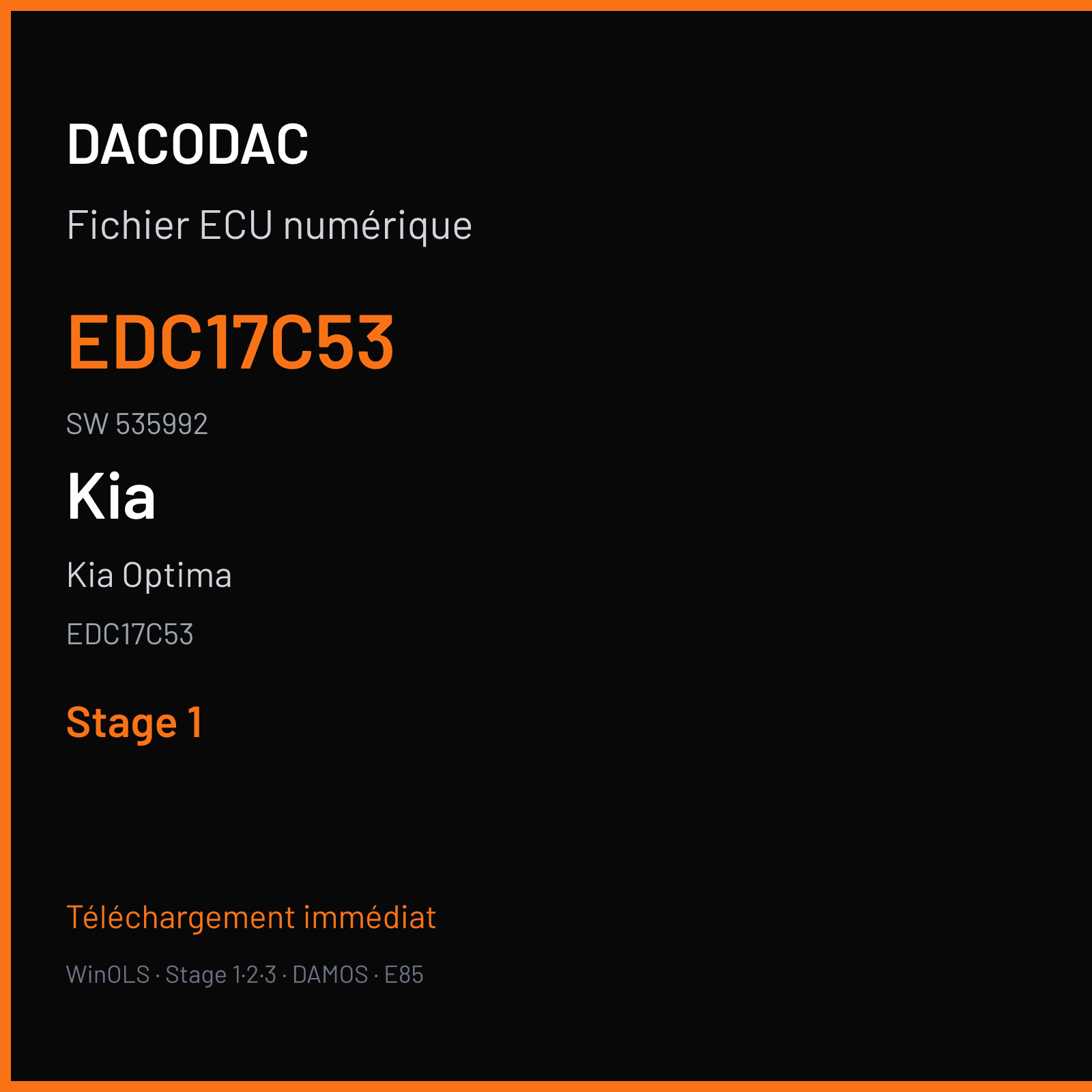 Kia Optima (2014) — EDC17C53 — EDC17C53 · 535992 — Stage 1