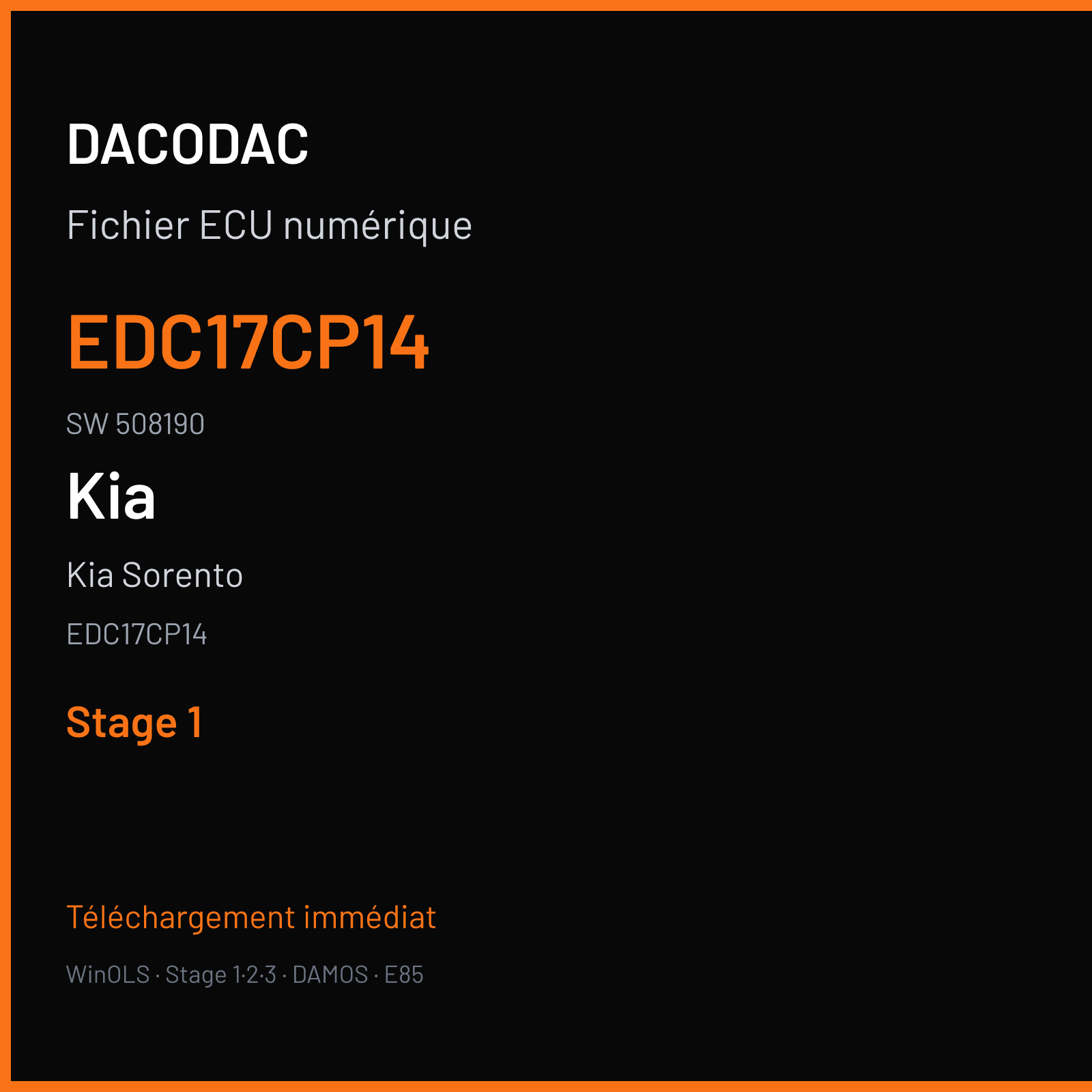 Kia Sorento (2010) — EDC17CP14 — EDC17CP14 · 508190 — Stage 1