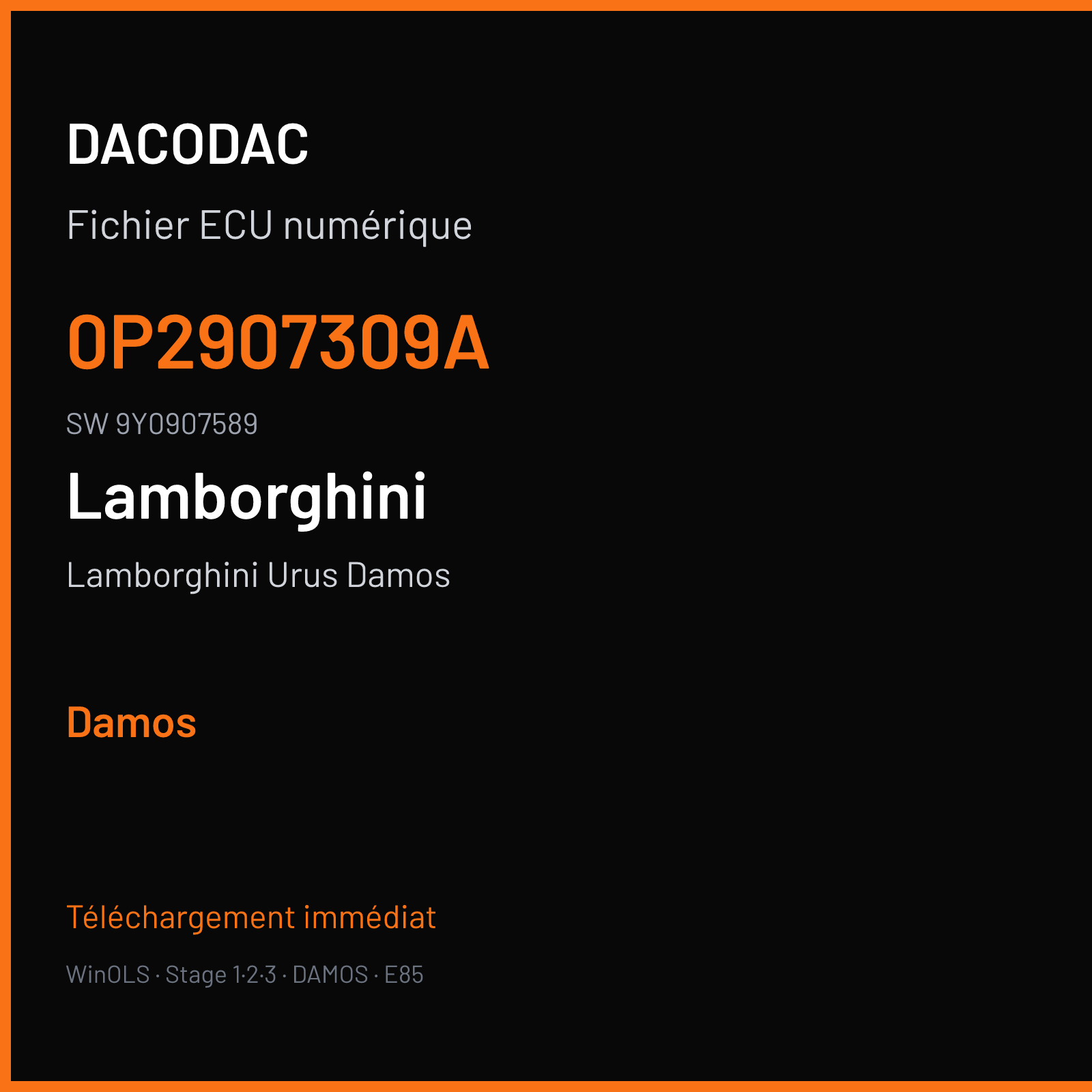 Lamborghini Urus Damos — 0P2907309A · 9Y0907589 — Damos