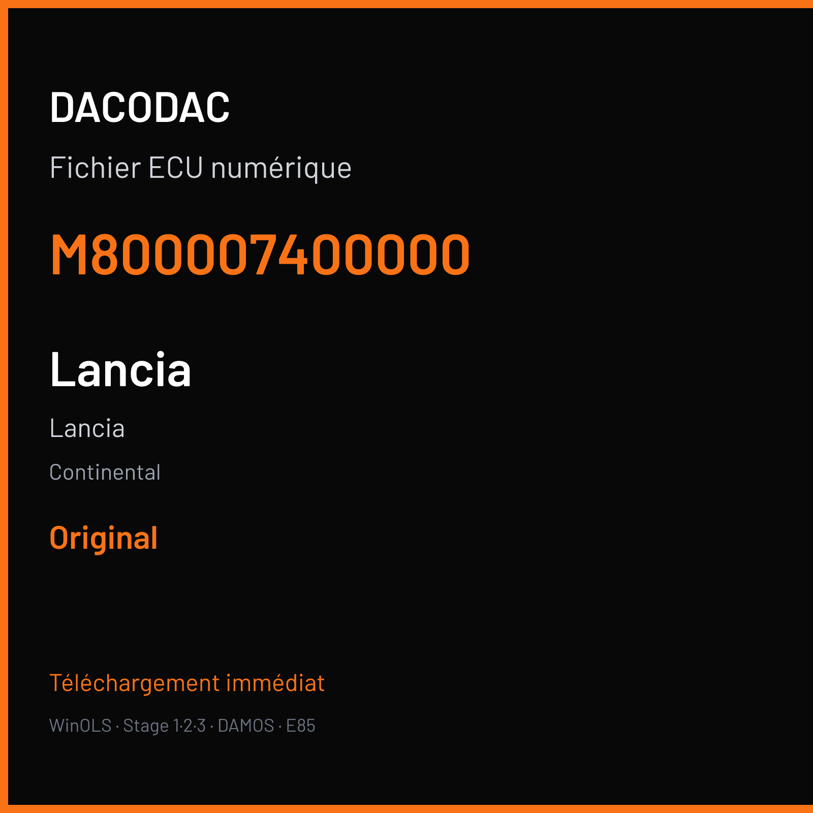 Lancia — Continental — M800007400000 — Original