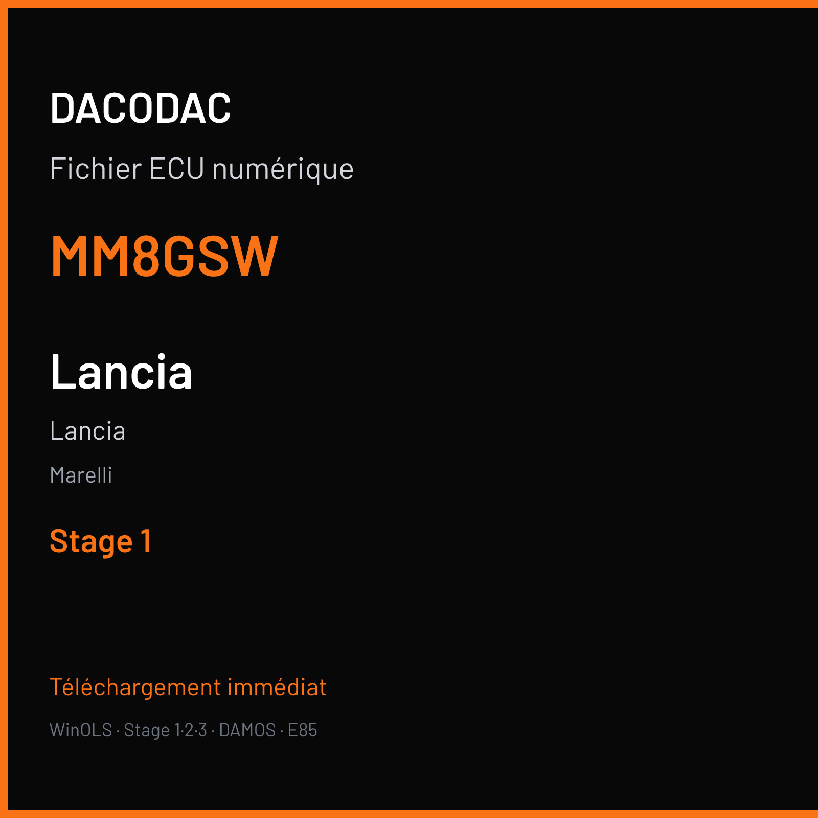 Lancia — Marelli — MM8GSW — Stage 1