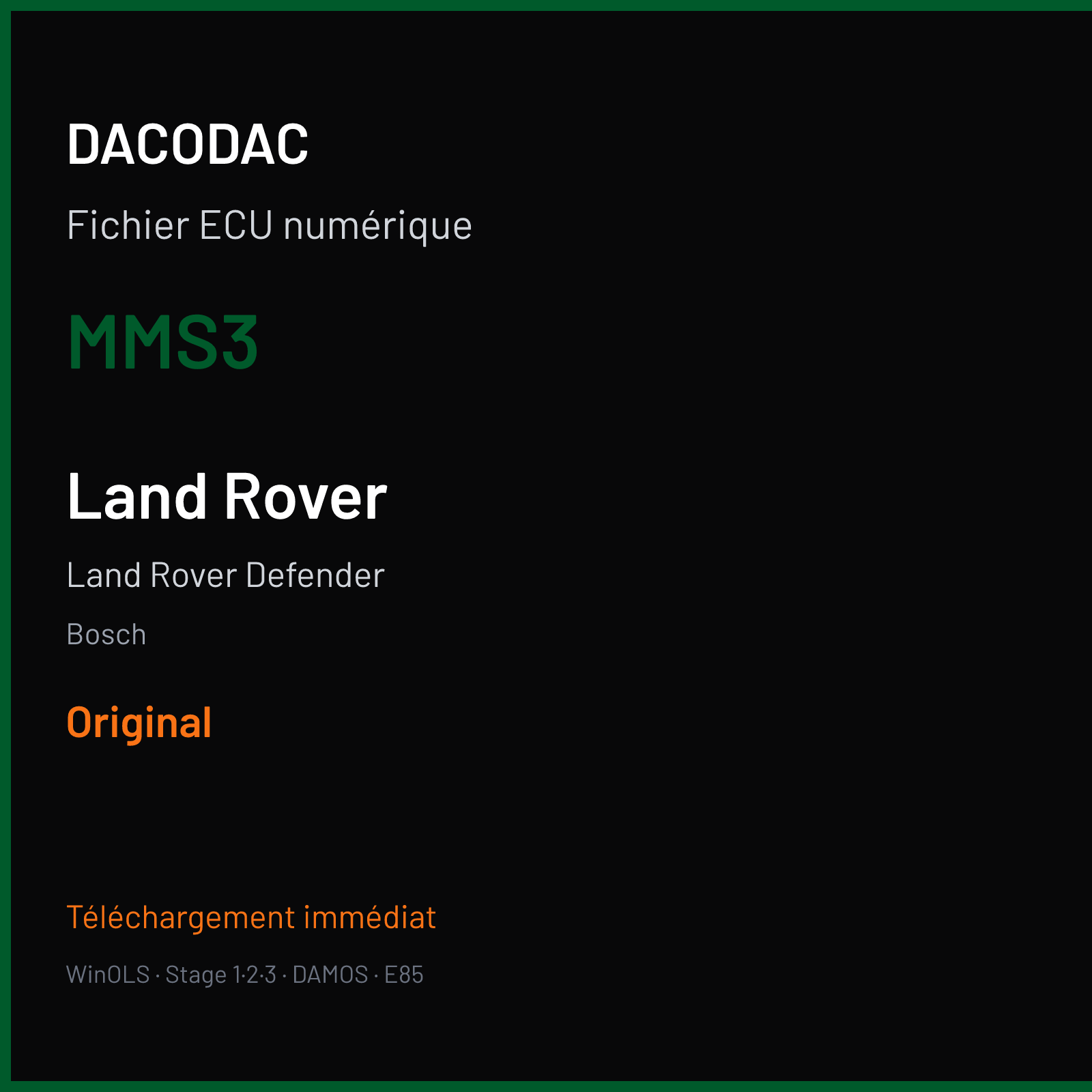 Land Rover Defender (2003) — Bosch — MMS3 — Original