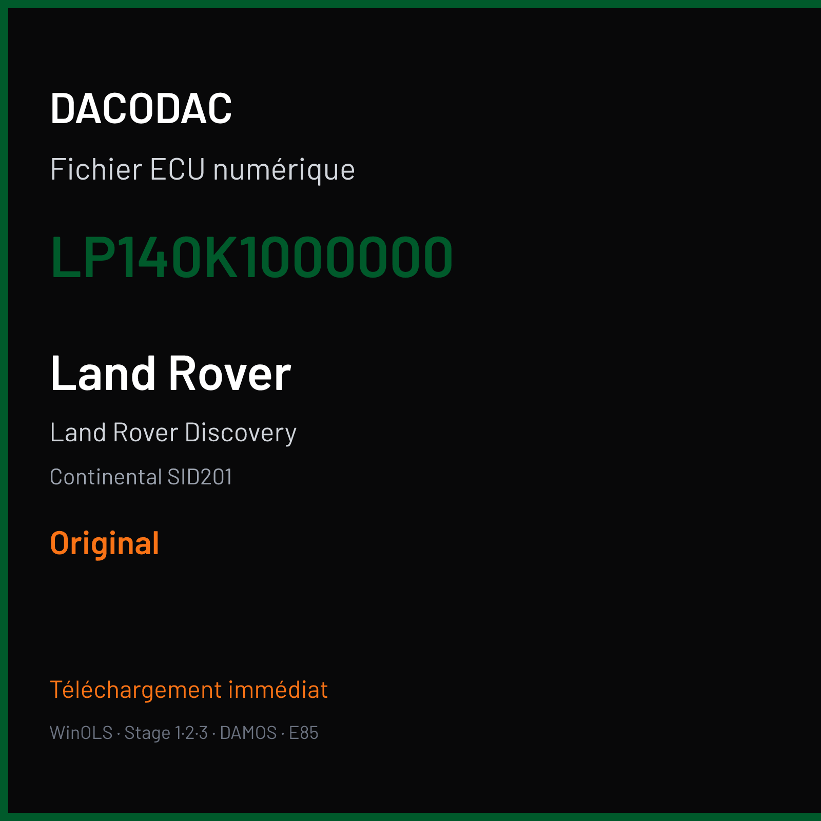 Land Rover Discovery — Continental SID201 — LP140K1000000 — Original