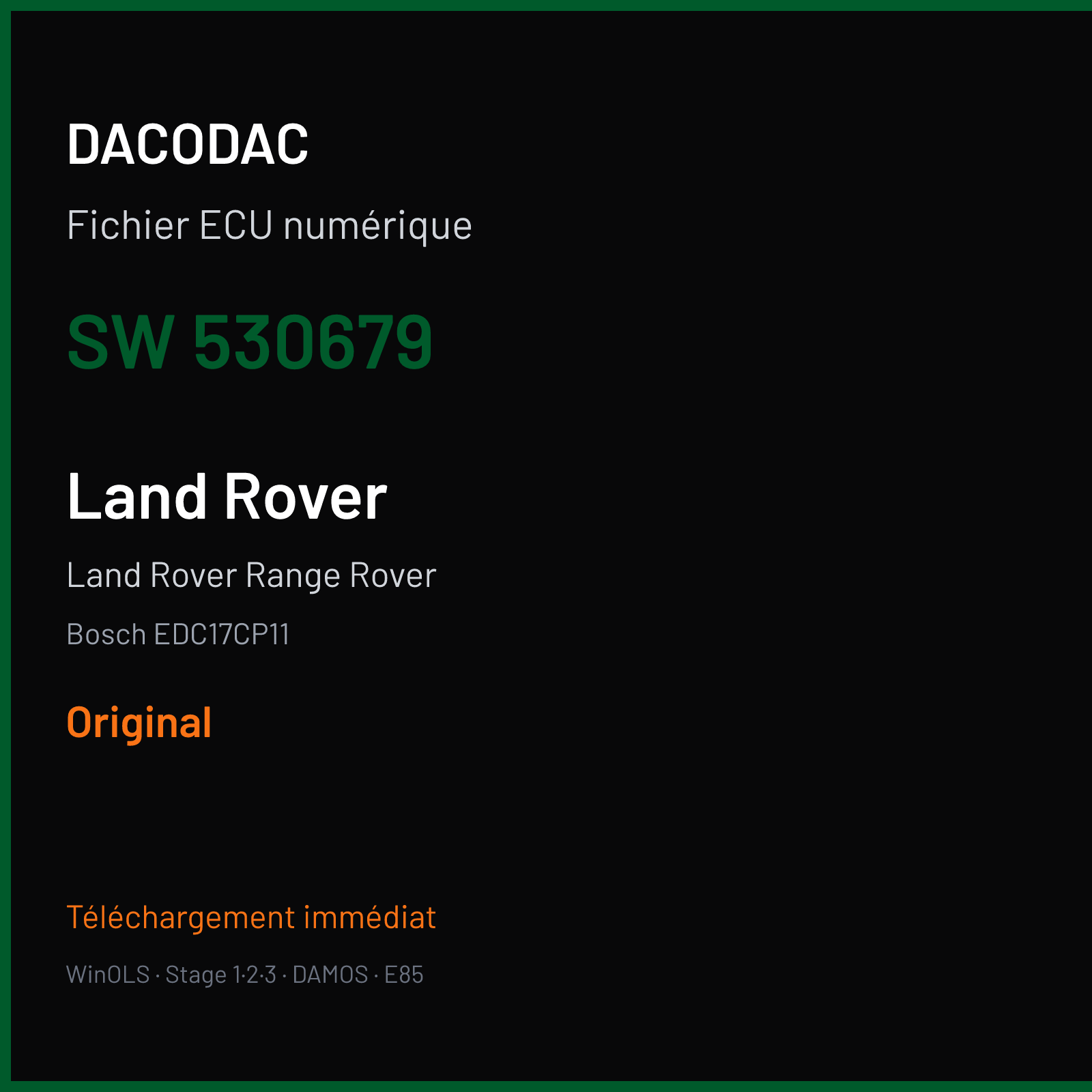 Land Rover Range Rover (2012) — Bosch EDC17CP11 — 530679 — Original
