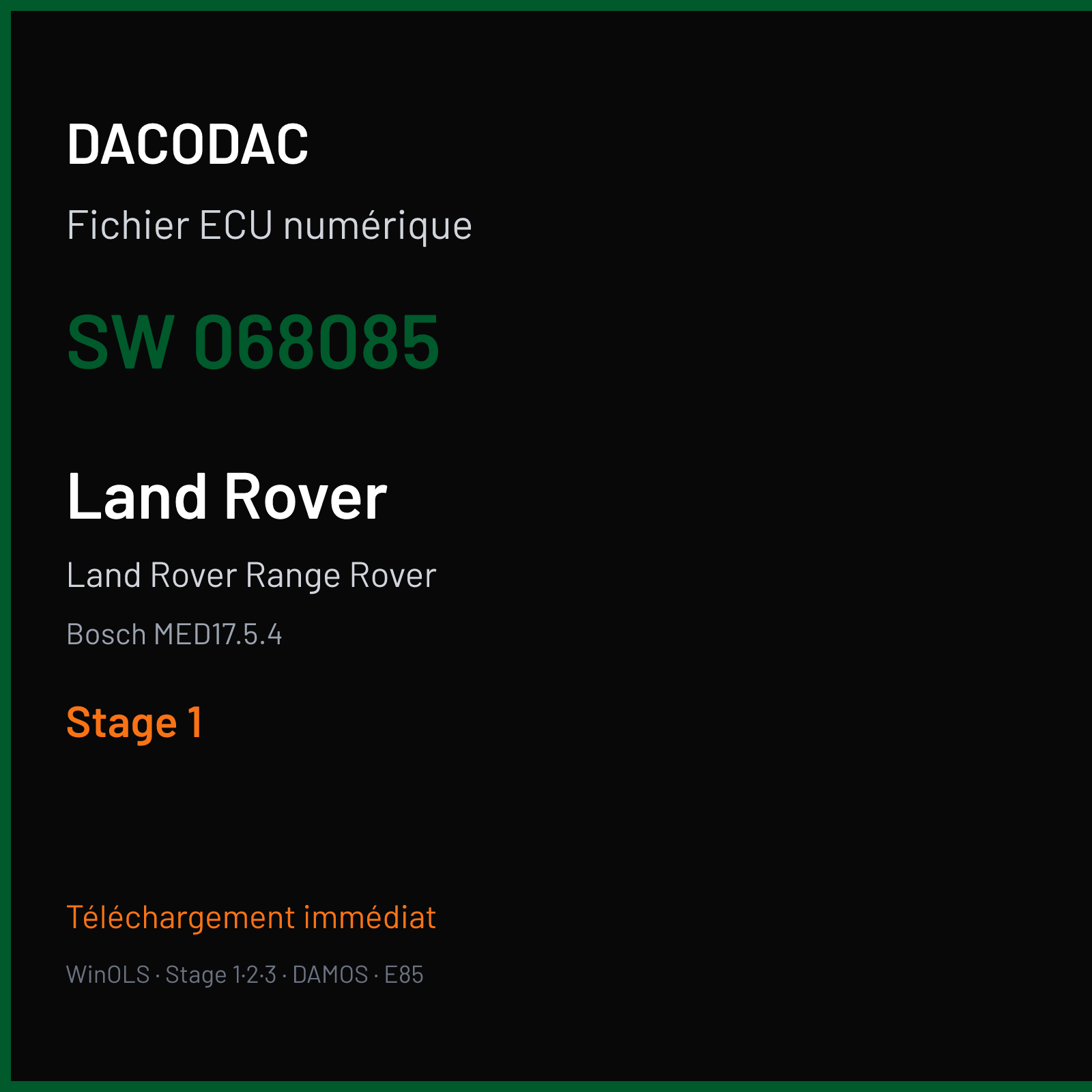 Land Rover Range Rover (2022) — Bosch MED17.5.4 — 068085 — Stage 1