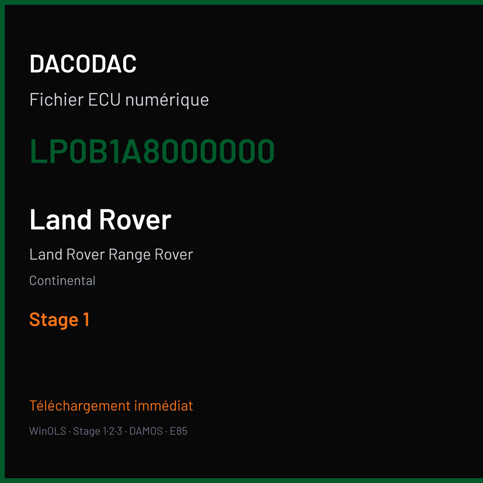 Land Rover Range Rover (2007) — Continental — LP0B1A8000000 — Stage 1
