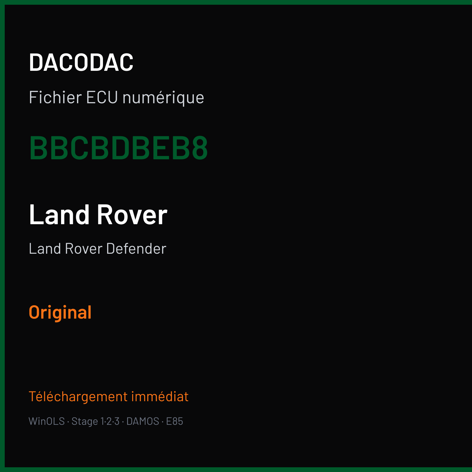 Land Rover Defender (2004) — BBCBDBEB8 — Original