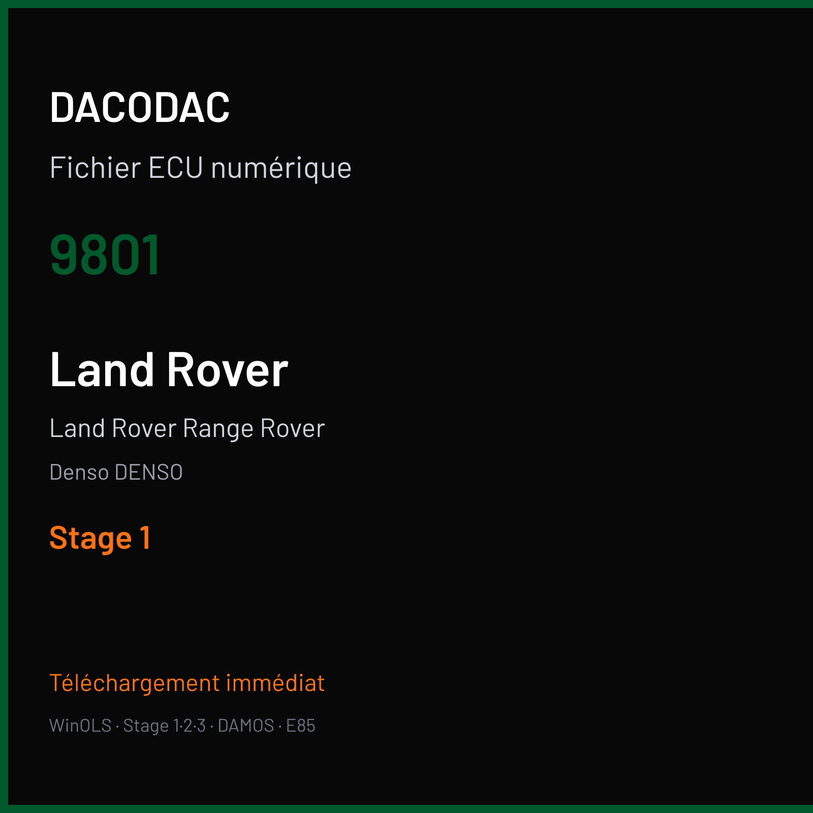 Land Rover Range Rover — Denso DENSO — 9801 — Stage 1