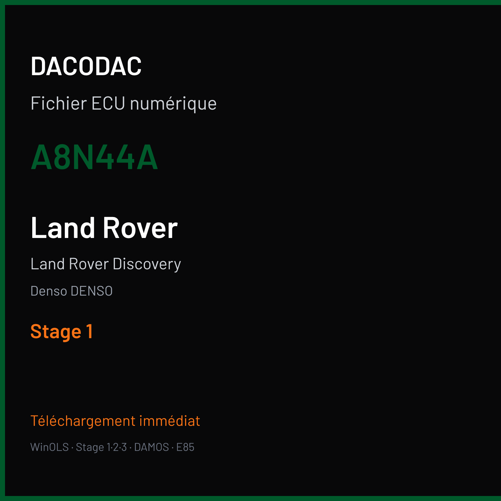 Land Rover Discovery (2005) — Denso DENSO — A8N44A — Stage 1