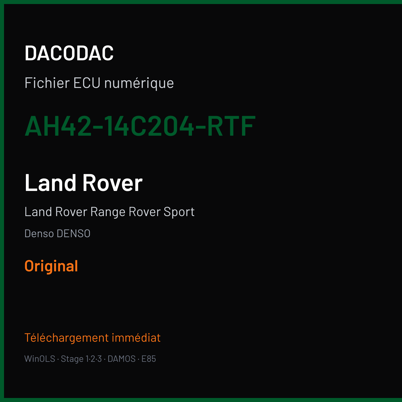 Land Rover Range Rover Sport (2011) — Denso DENSO — AH42-14C204-RTF — Original