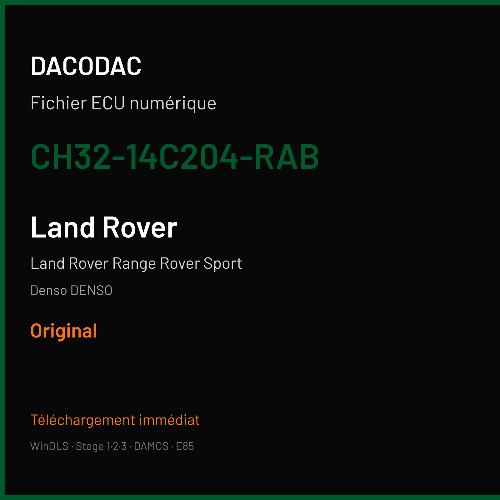 Land Rover Range Rover Sport (2012) — Denso DENSO — CH32-14C204-RAB — Original
