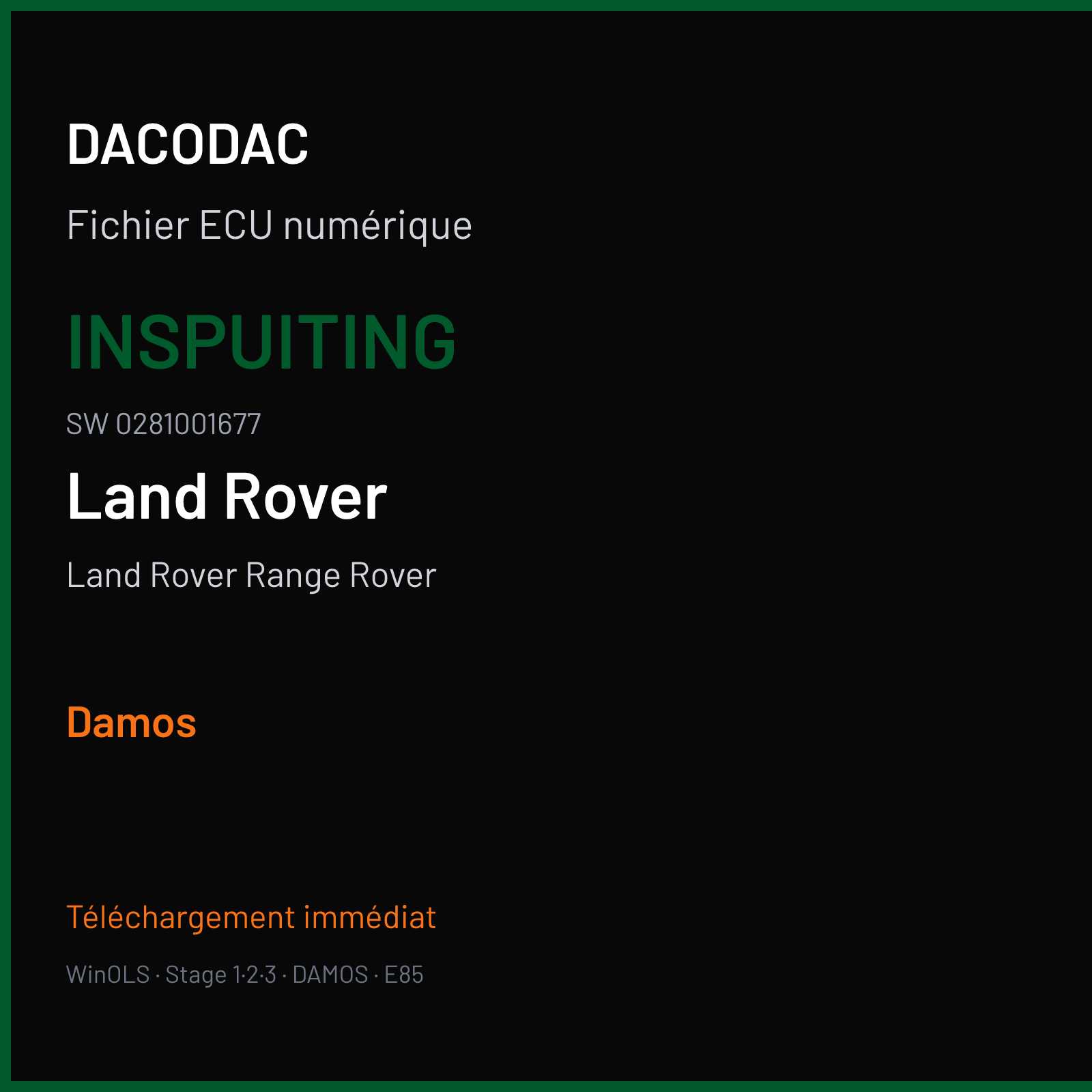 Land Rover Range Rover — inspuiting · 0281001677 — Damos