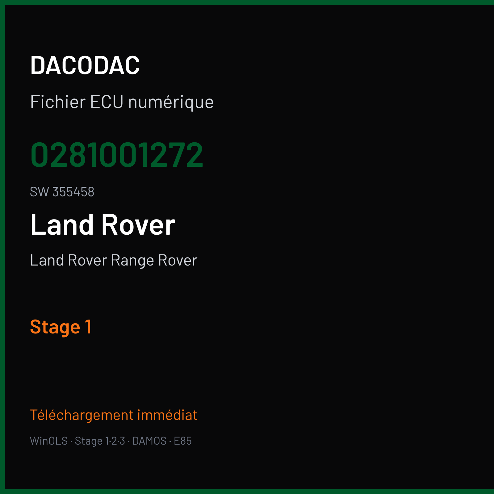 Land Rover Range Rover (1998) — 0281001272 · 355458 — Stage 1