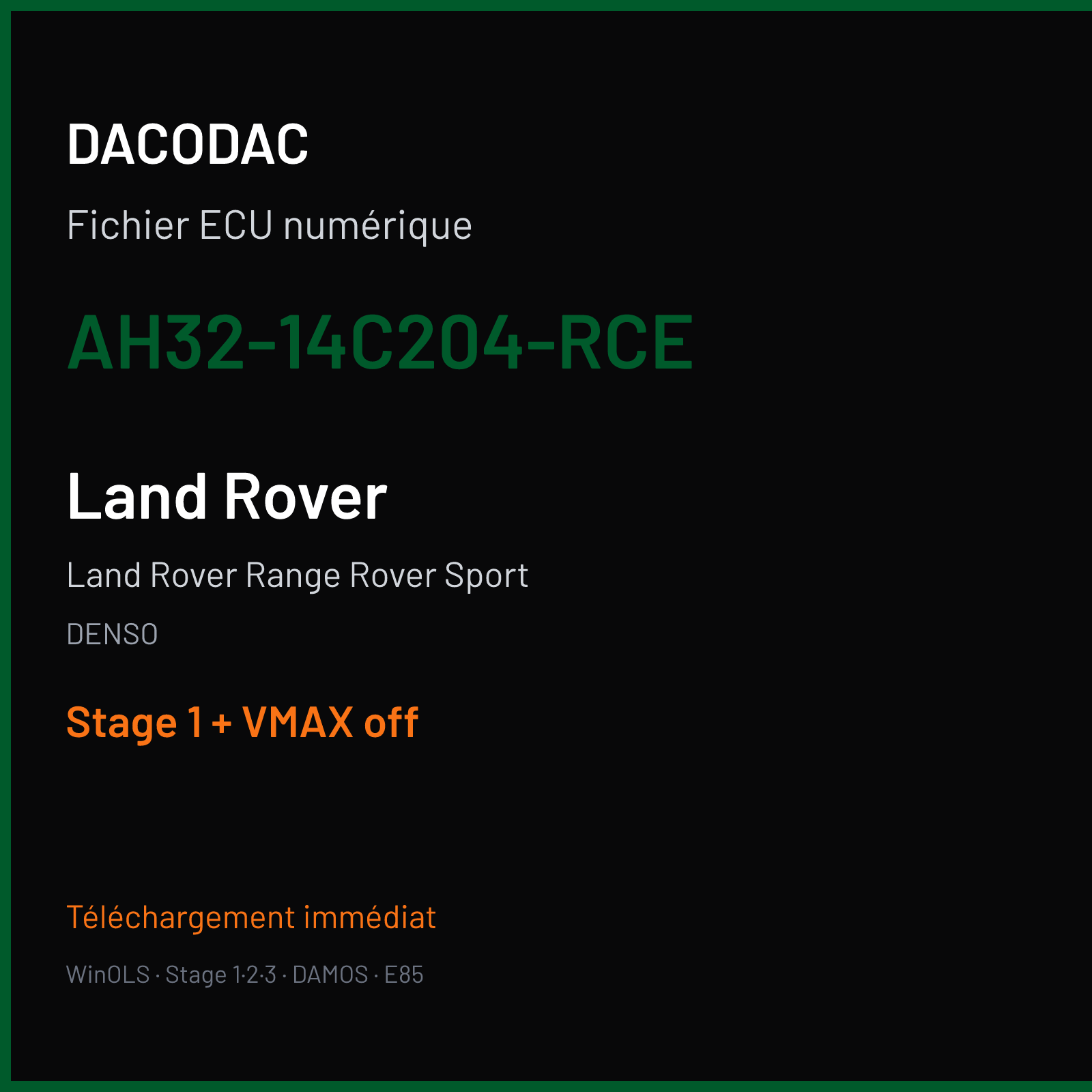 Land Rover Range Rover Sport (2010) — DENSO — AH32-14C204-RCE — Stage 1 + VMAX off