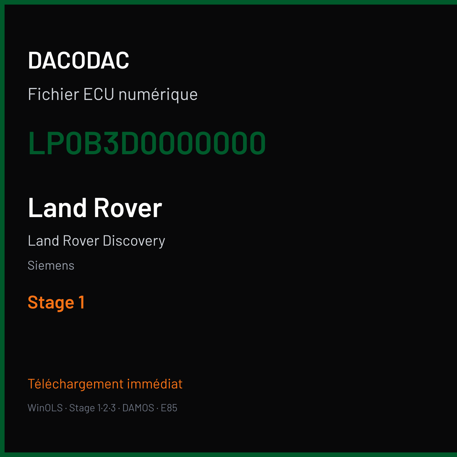 Land Rover Discovery (2005) — Siemens — LP0B3D0000000 — Stage 1