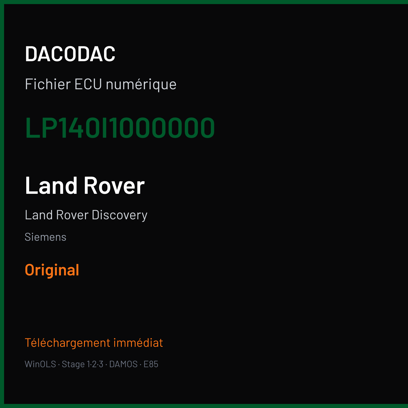 Land Rover Discovery (2009) — Siemens — LP140I1000000 — Original