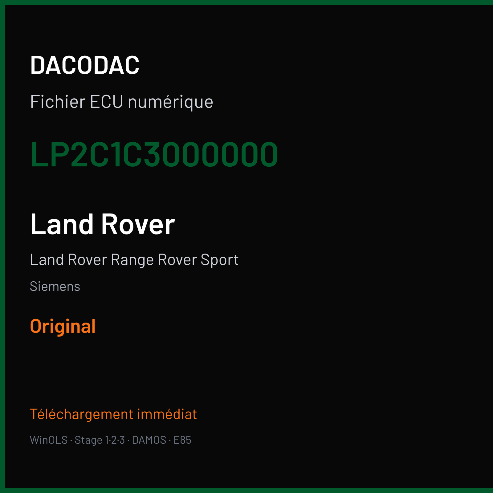 Land Rover Range Rover Sport (2007) — Siemens — LP2C1C3000000 — Original