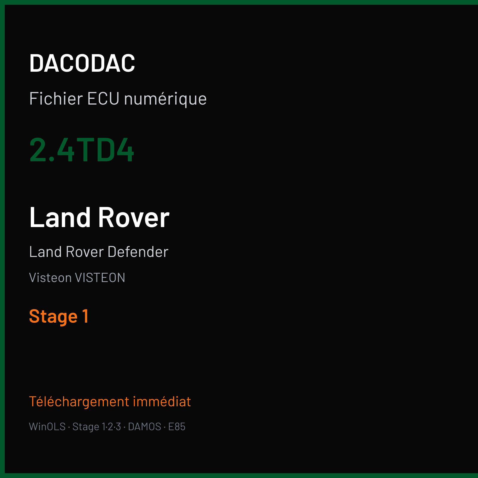Land Rover Defender (2011) — Visteon VISTEON — 2.4TD4 — Stage 1