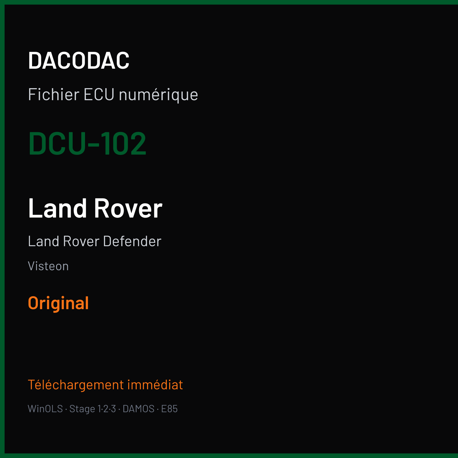 Land Rover Defender (2008) — Visteon — DCU-102 — Original