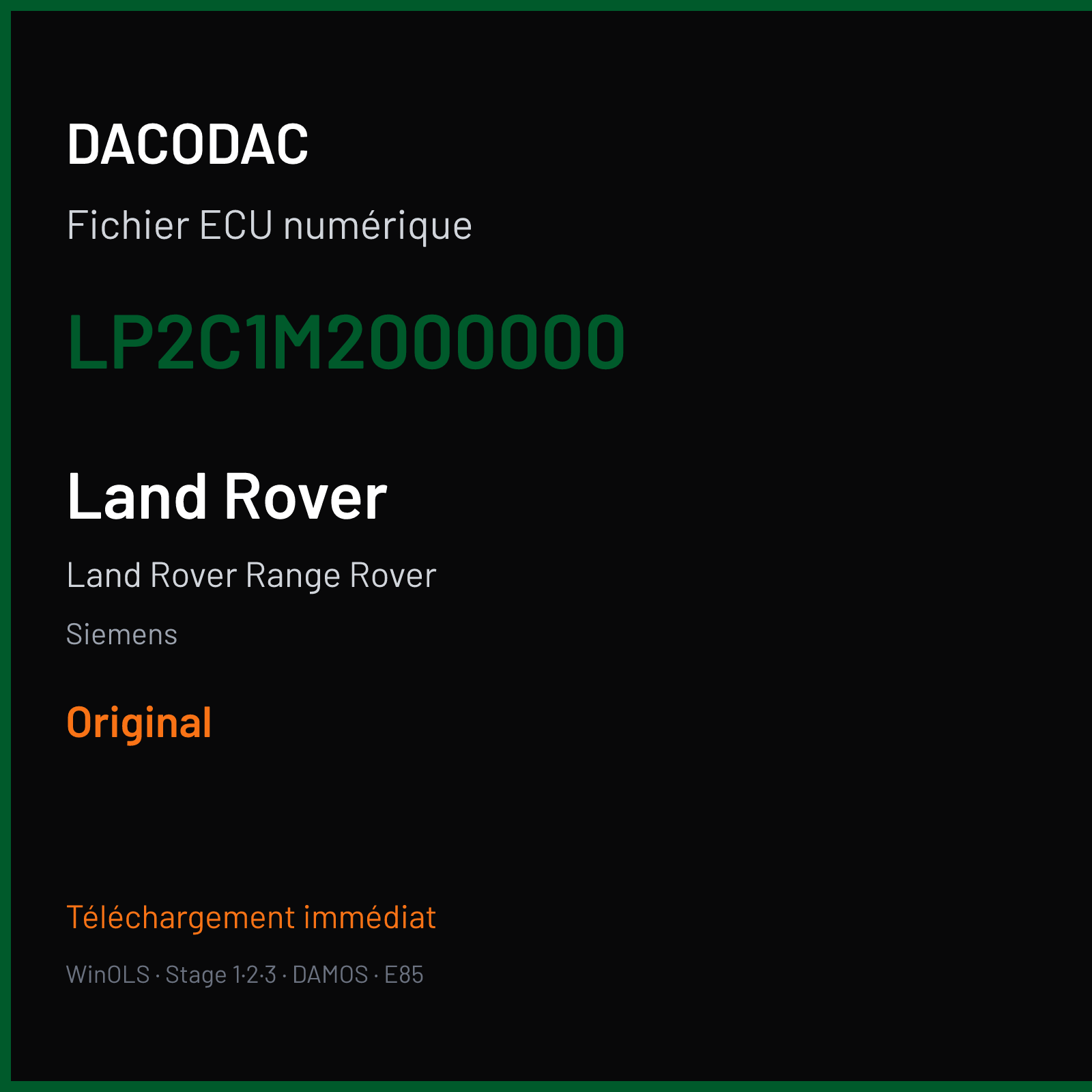 Land Rover Range Rover (2002) — Siemens — LP2C1M2000000 — Original