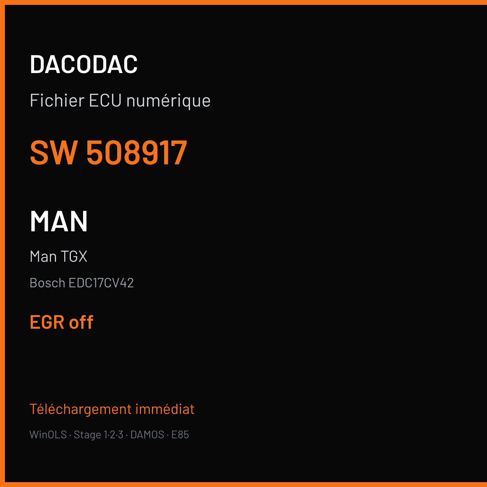 Man TGX (2014) — Bosch EDC17CV42 — 508917 — EGR off