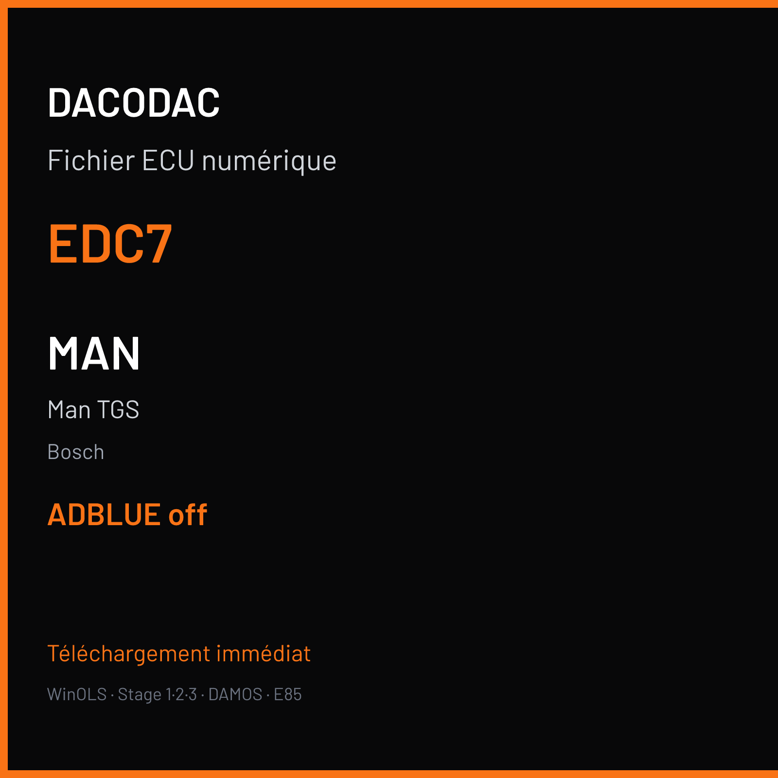 Man TGS (2011) — Bosch — EDC7 — ADBLUE off