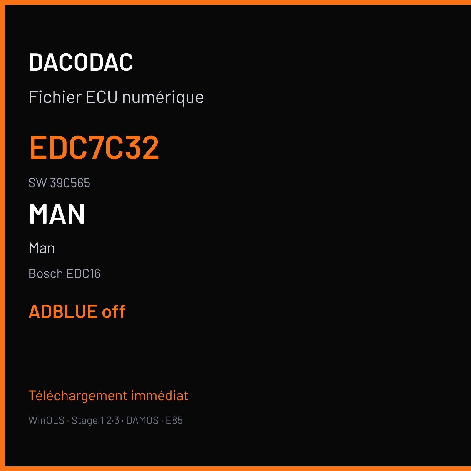 Man (2013) — Bosch EDC16 — EDC7C32 · 390565 — ADBLUE off
