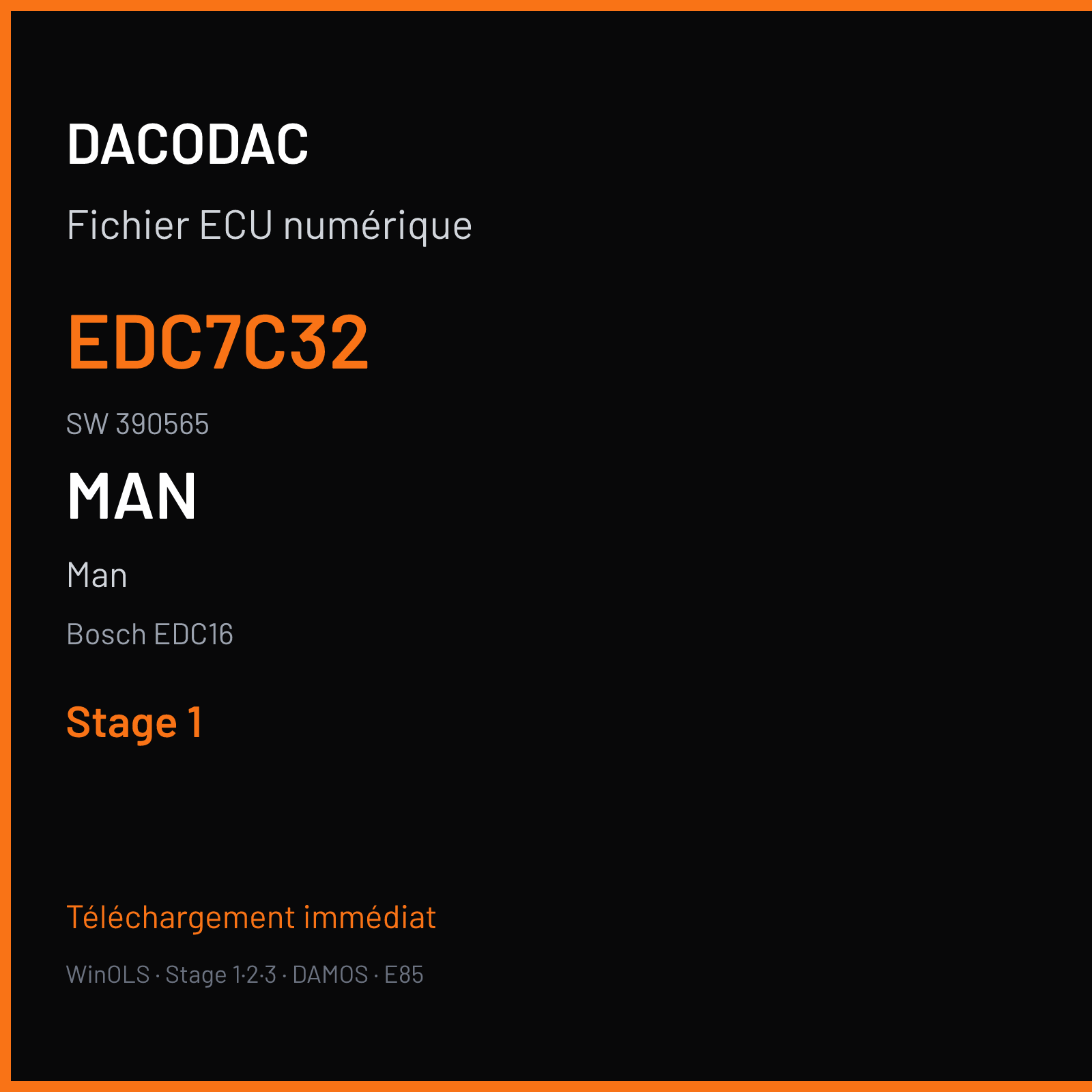Man (2013) — Bosch EDC16 — EDC7C32 · 390565 — Stage 1