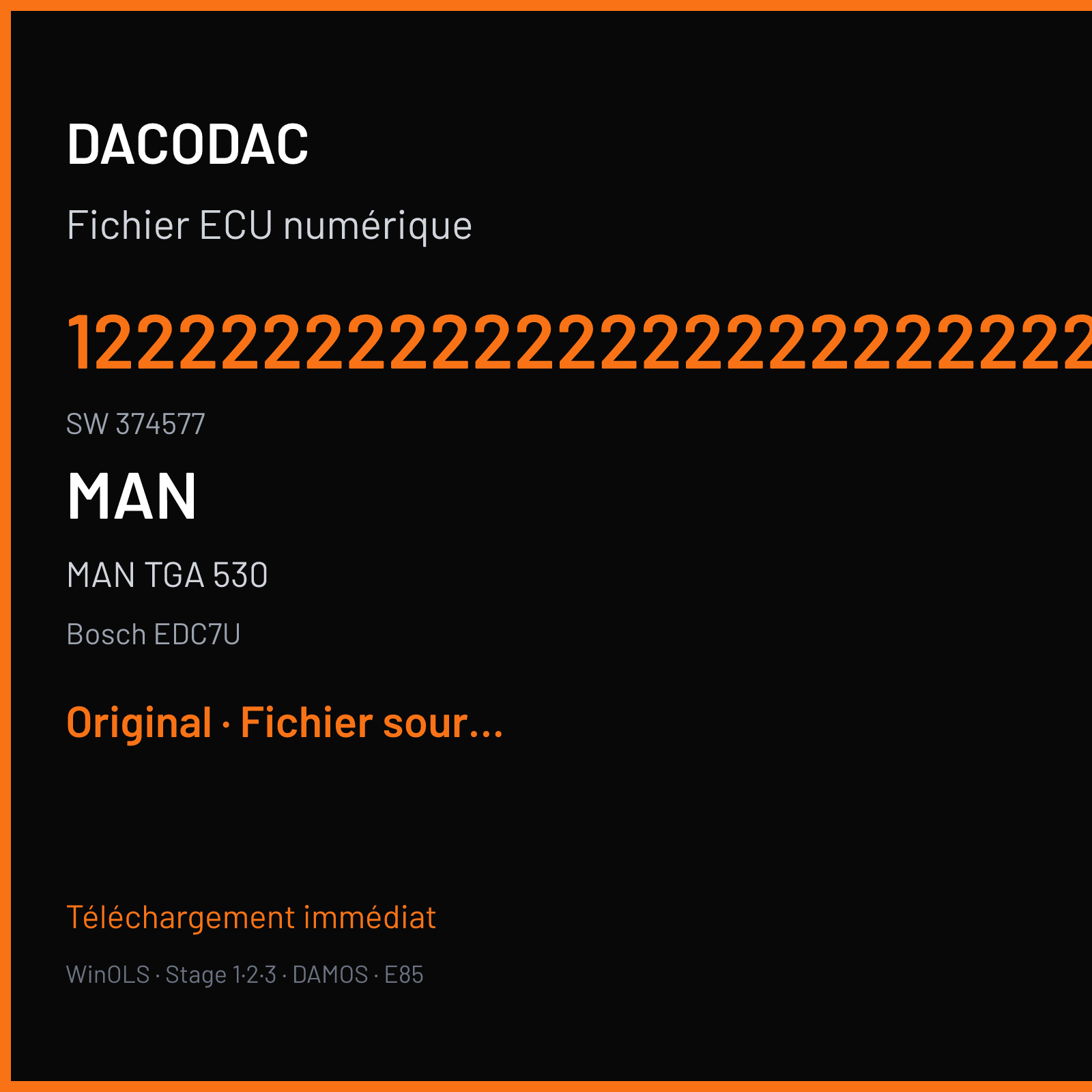 MAN TGA 530 (2007) — Bosch EDC7U — 1222222222222222222222222 · 374577 — Original