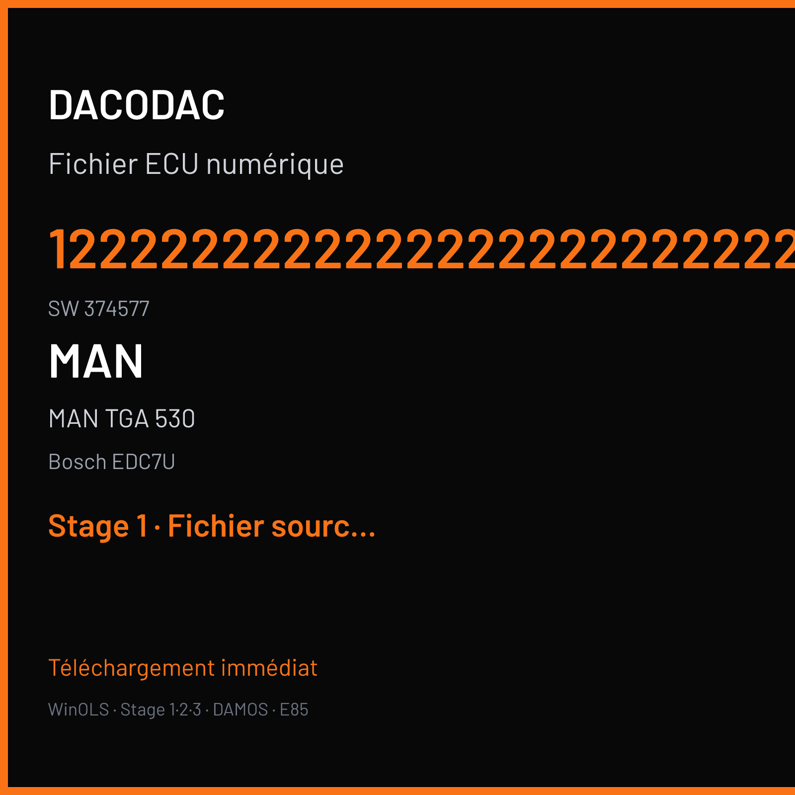 MAN TGA 530 (2007) — Bosch EDC7U — 1222222222222222222222222 · 374577 — Stage 1