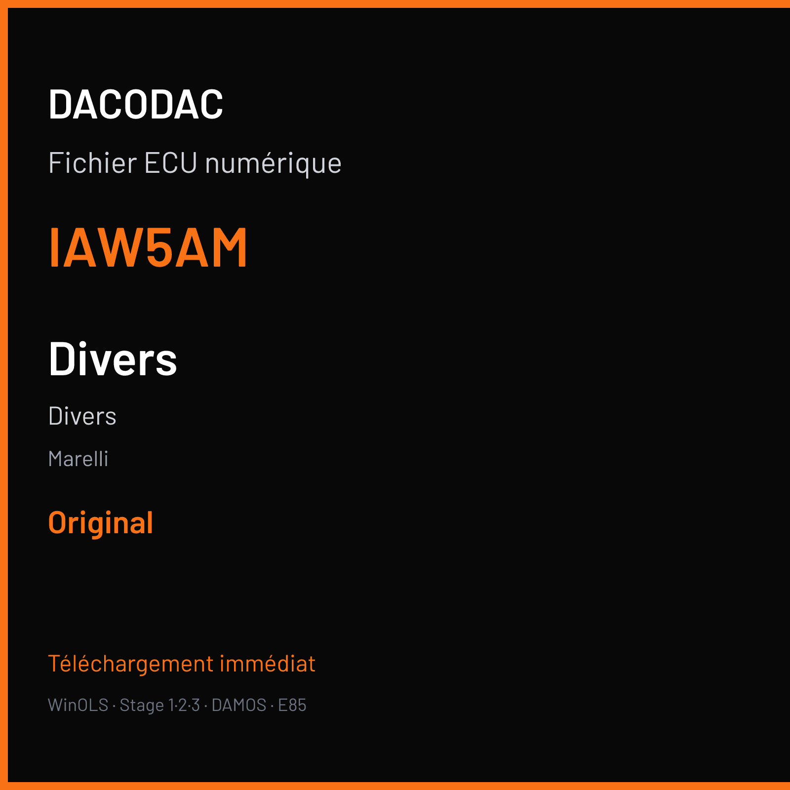 Divers (2008) — Marelli — IAW5AM — Original