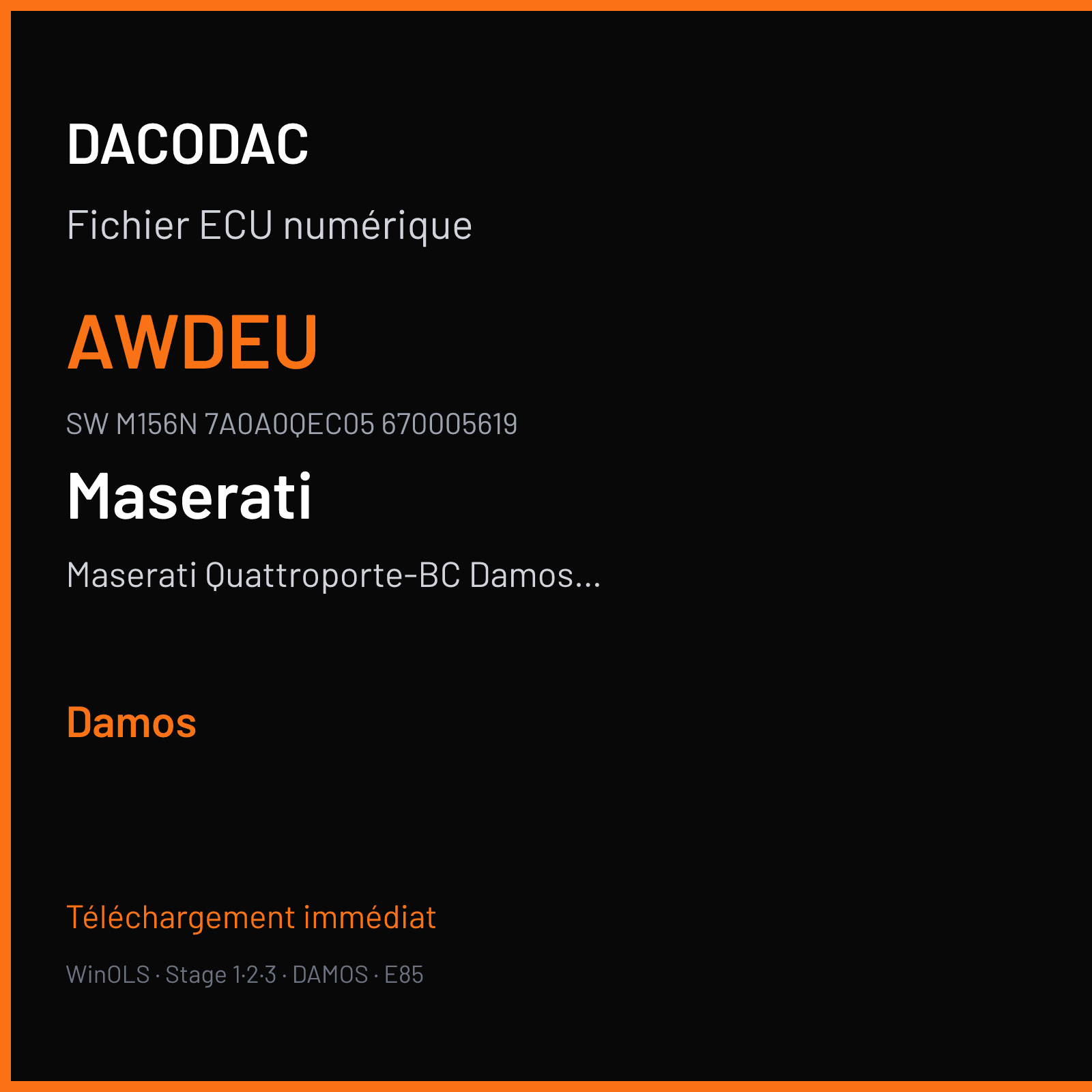 Maserati Quattroporte-BC Damos new — AWD EU · M156N   7A0A0QEC05 670005619 — Damos