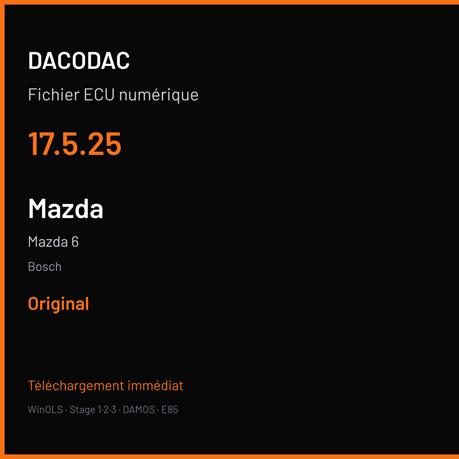 Mazda 6 (2004) — Bosch — 17.5.25 — Original