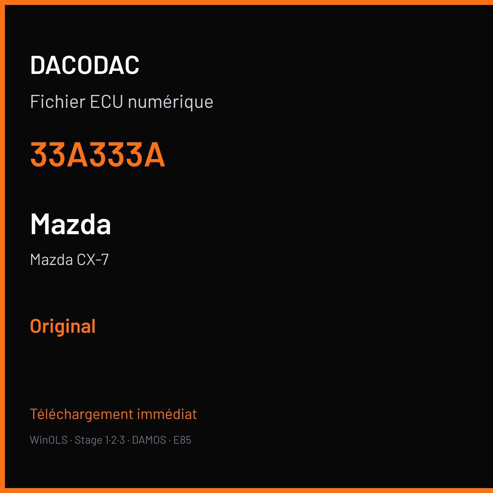 Mazda CX-7 (2008) — 33A333A — Original