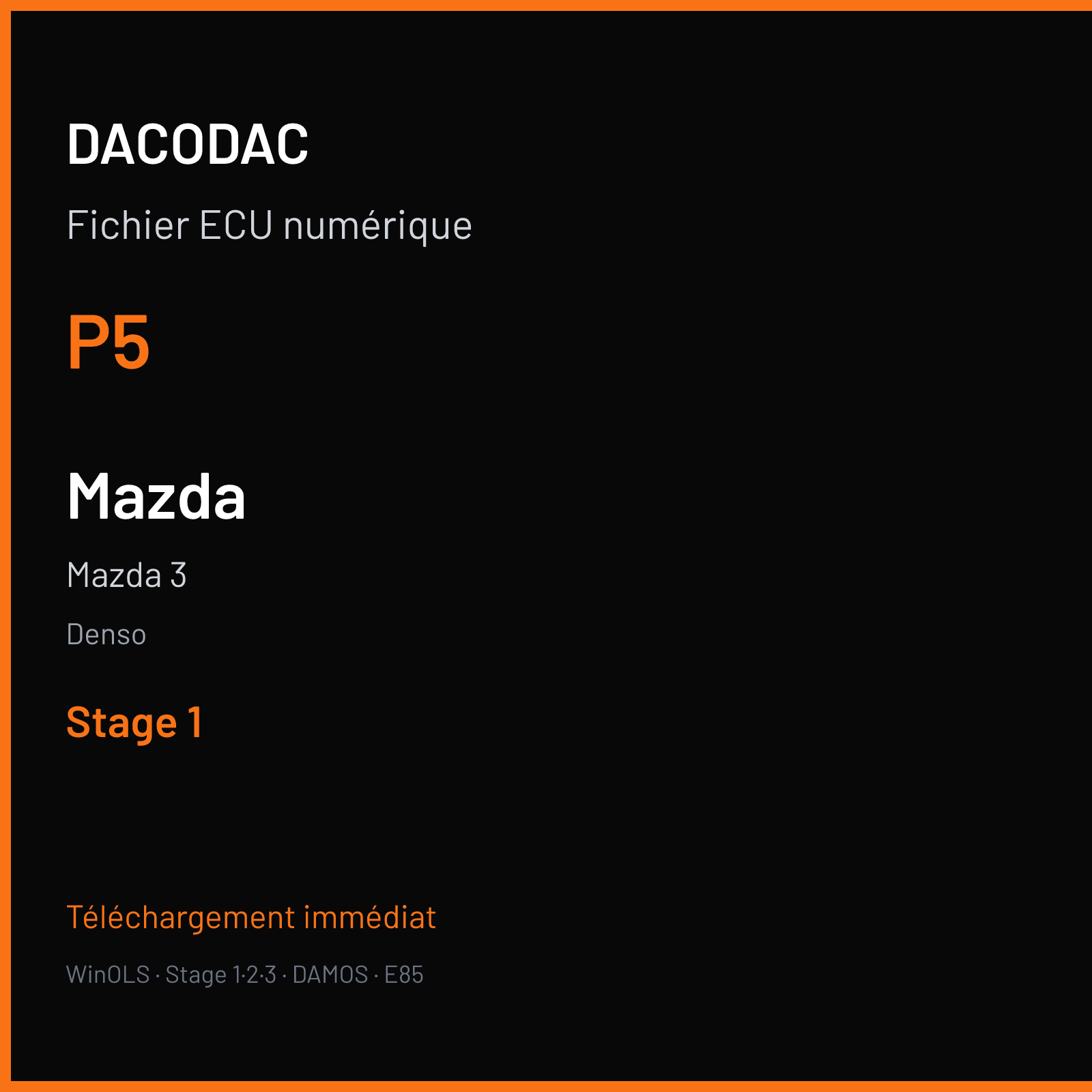 Mazda 3 (2017) — Denso — P5 — Stage 1