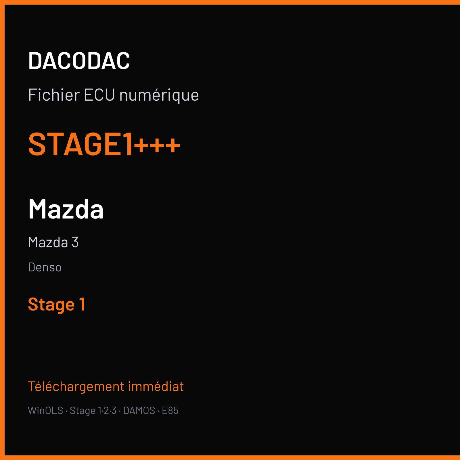 Mazda 3 (2009) — Denso — STAGE1+++ — Stage 1