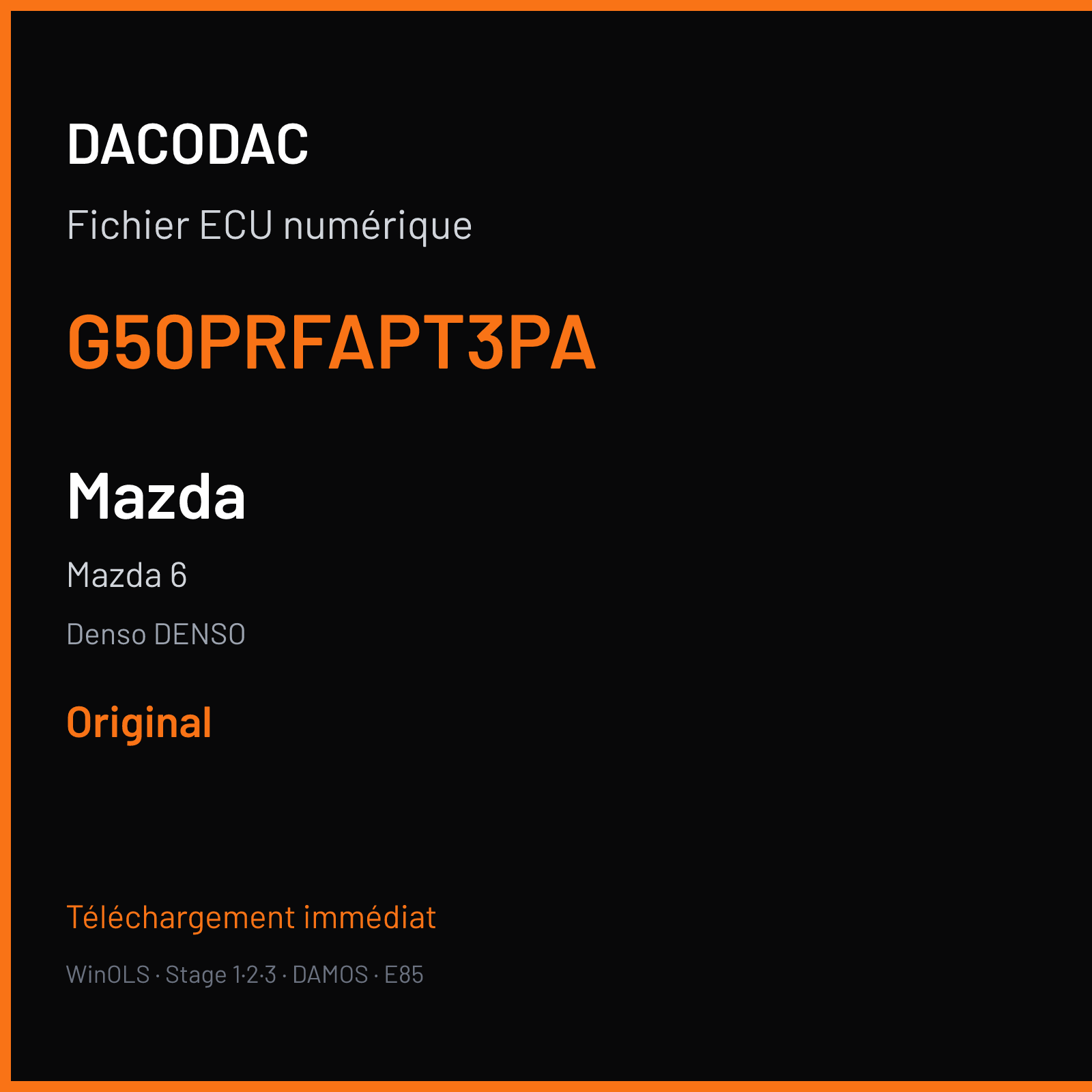 Mazda 6 — Denso DENSO — G50PRFAPT3PA — Original