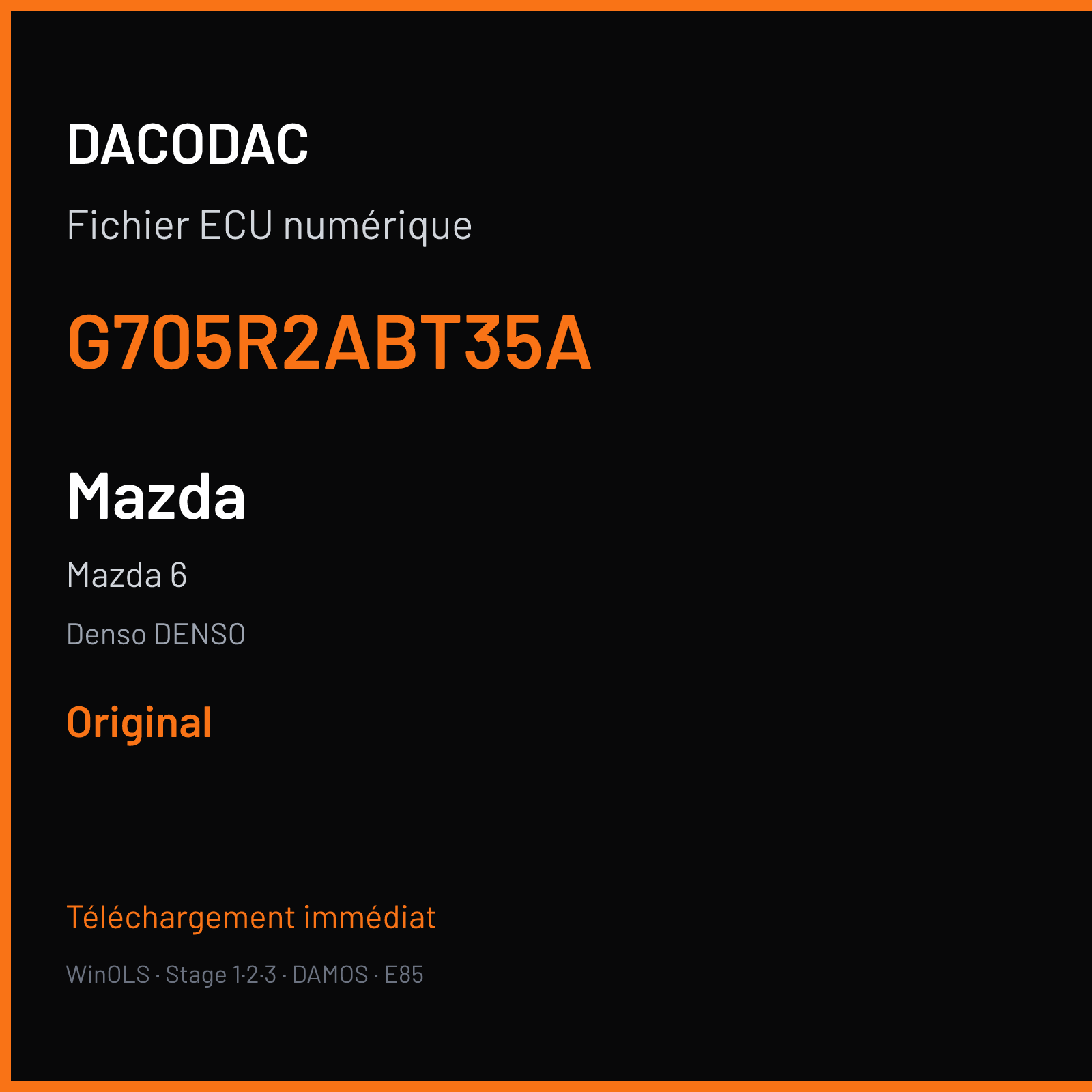 Mazda 6 (2009) — Denso DENSO — G705R2ABT35A — Original