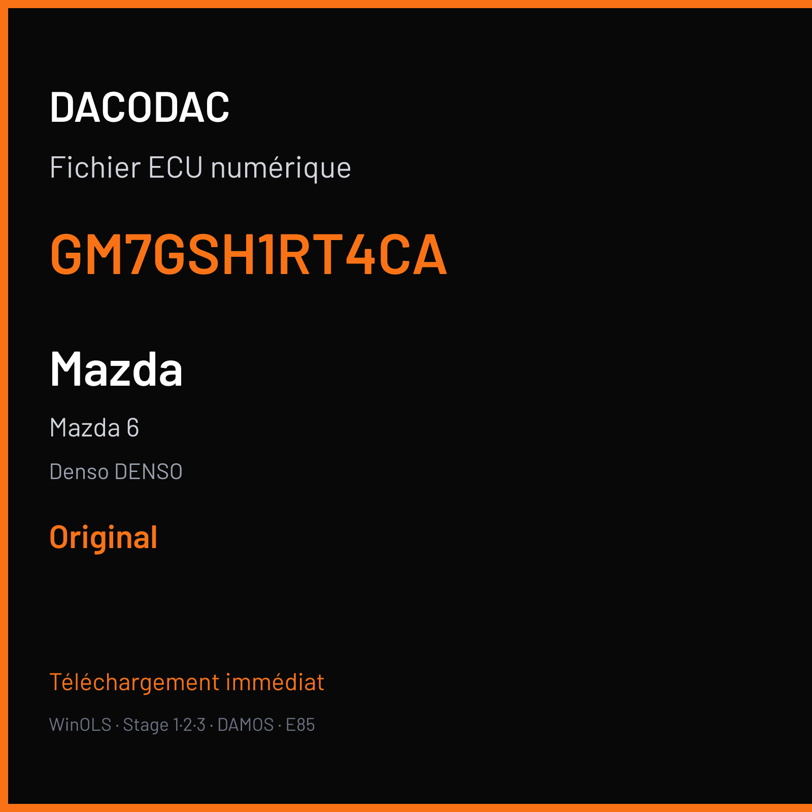Mazda 6 — Denso DENSO — GM7GSH1RT4CA — Original