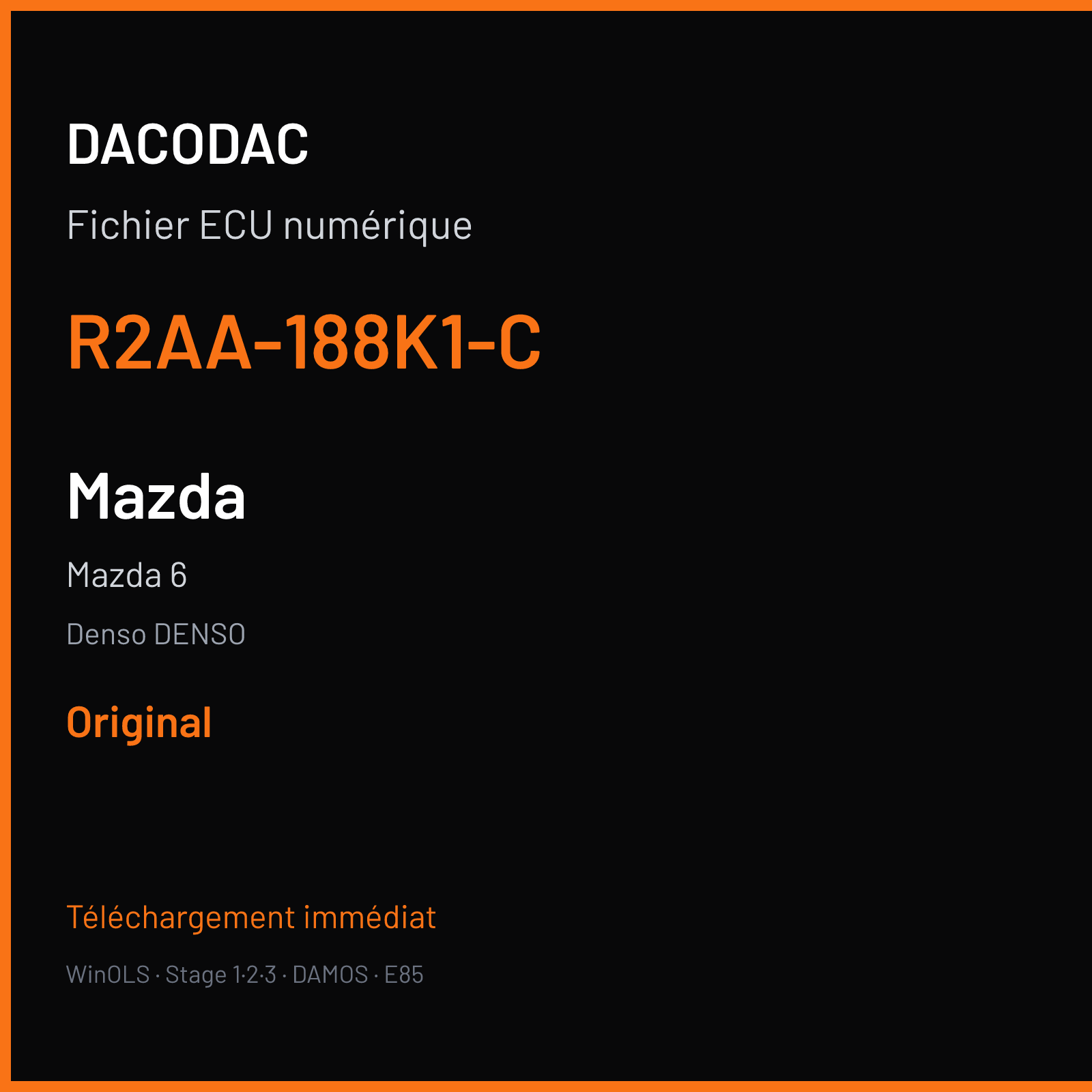 Mazda 6 — Denso DENSO — R2AA-188K1-C — Original