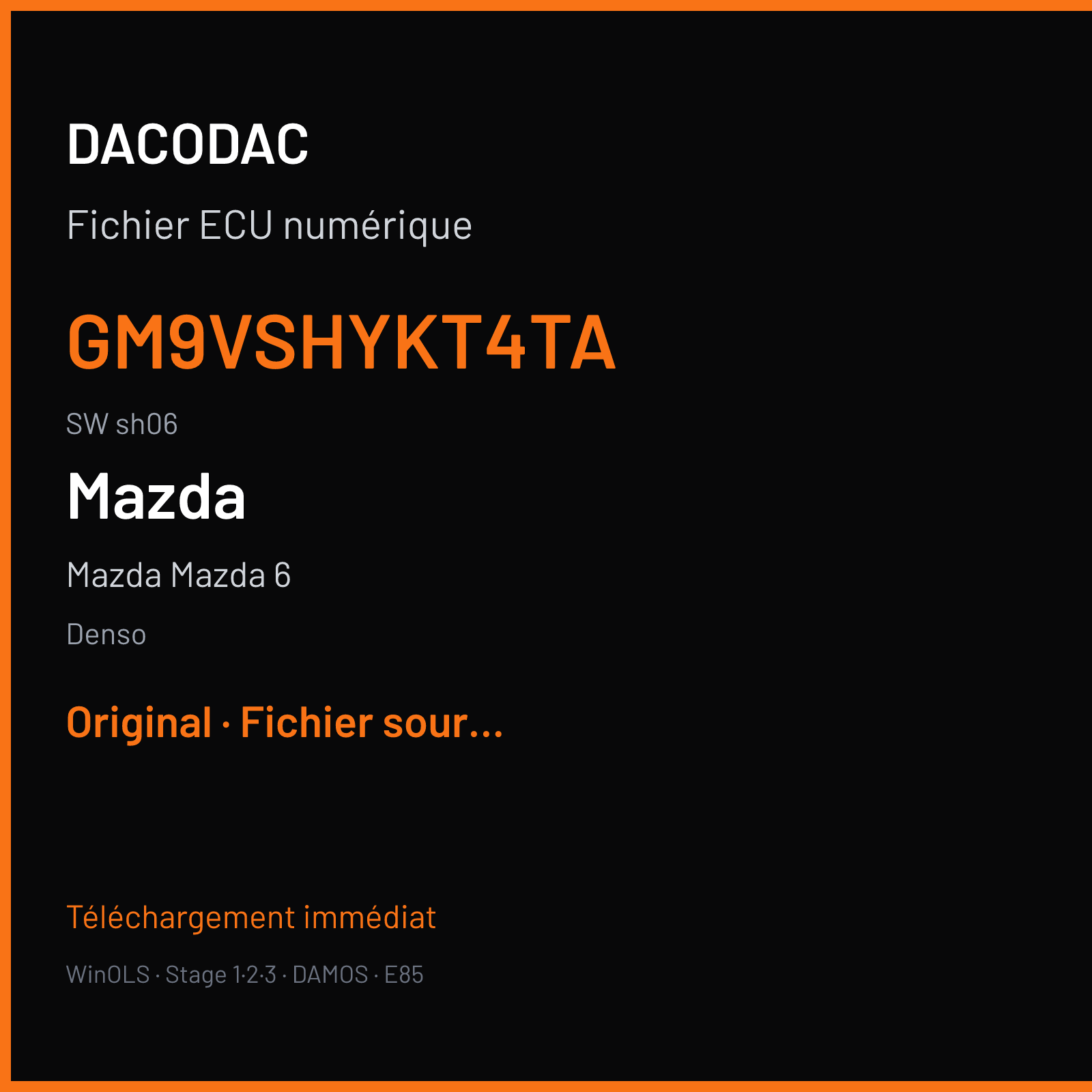 Mazda Mazda 6 (2014) — Denso — GM9VSHYKT4TA · sh06 — Original